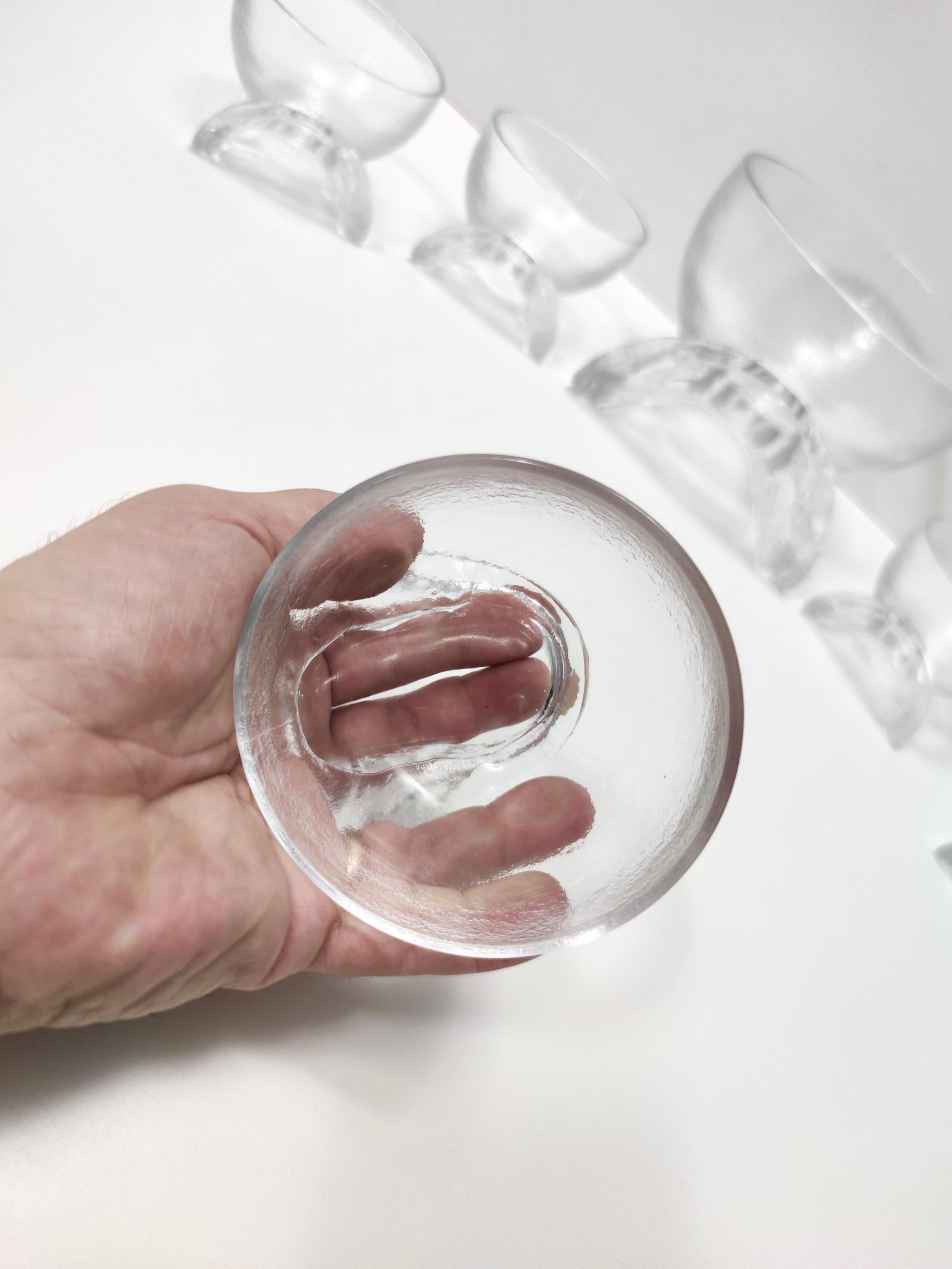 Ensemble de sept bols de service en cristal de Taddei Sestini pour Kristall Krisla en vente 4