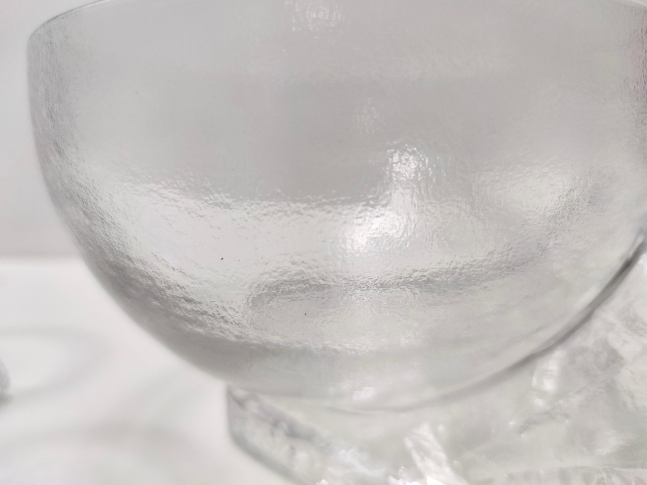 Set of Seven Crystal Serving Bowls by Taddei Sestini for Kristall Krisla For Sale 6