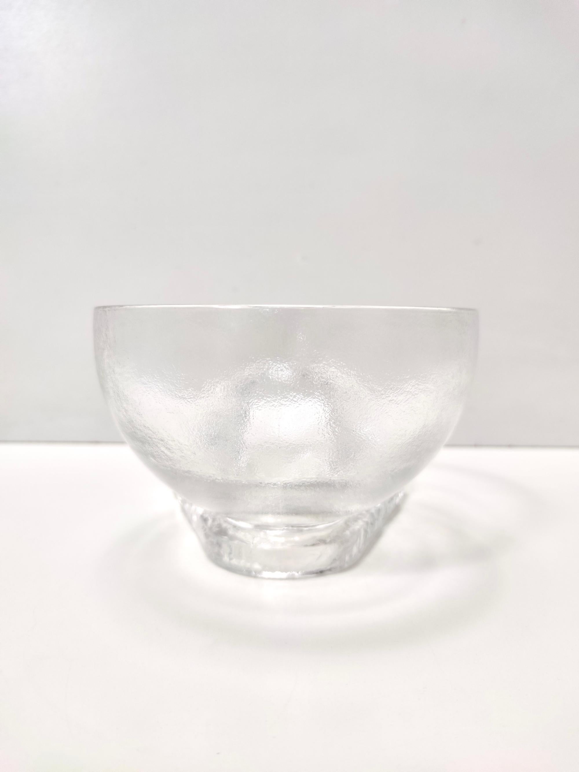 Late 20th Century Set of Seven Crystal Serving Bowls by Taddei Sestini for Kristall Krisla For Sale