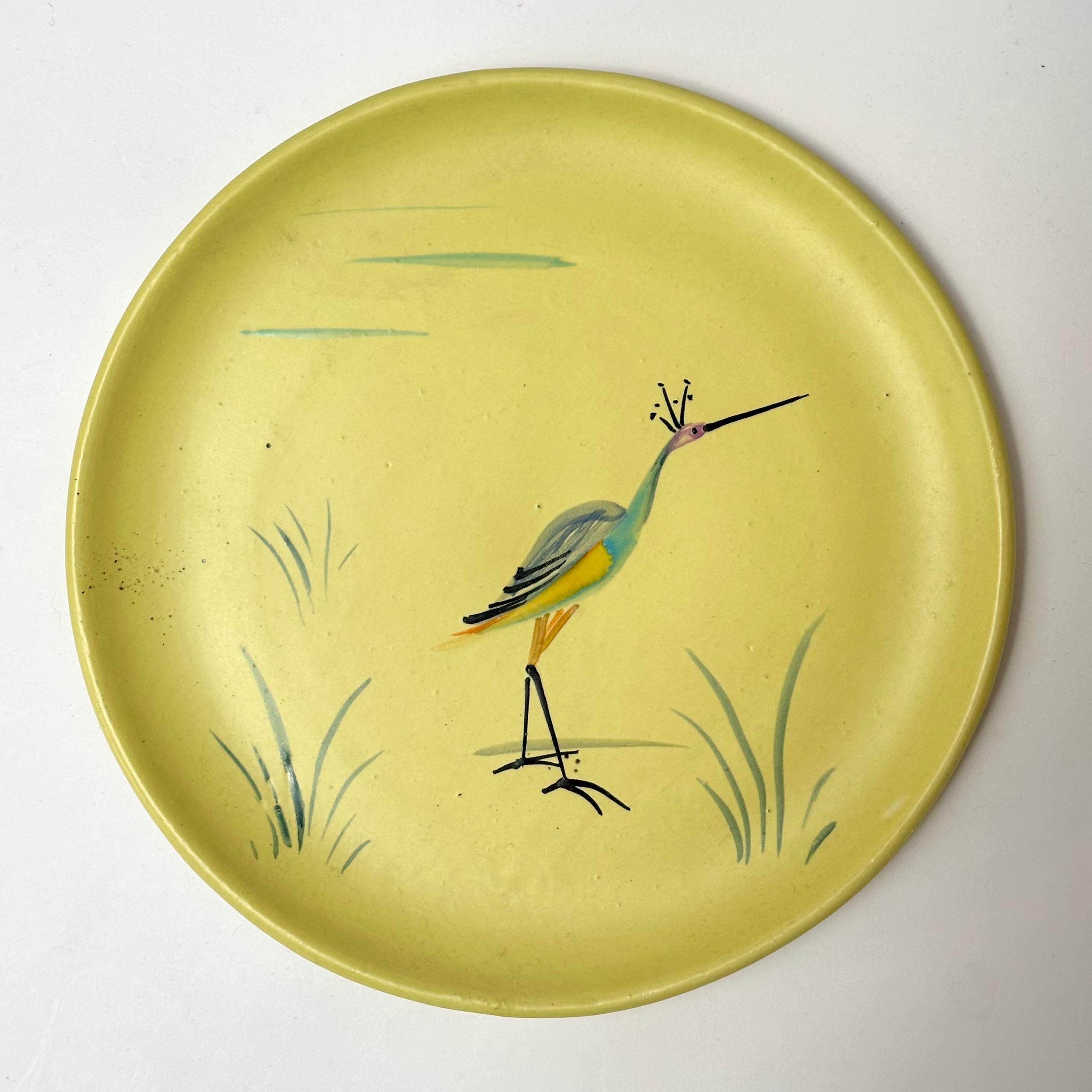 Juego de siete platos decorativos, Cerenne, Vallauris c. 1950 Cerámico en venta