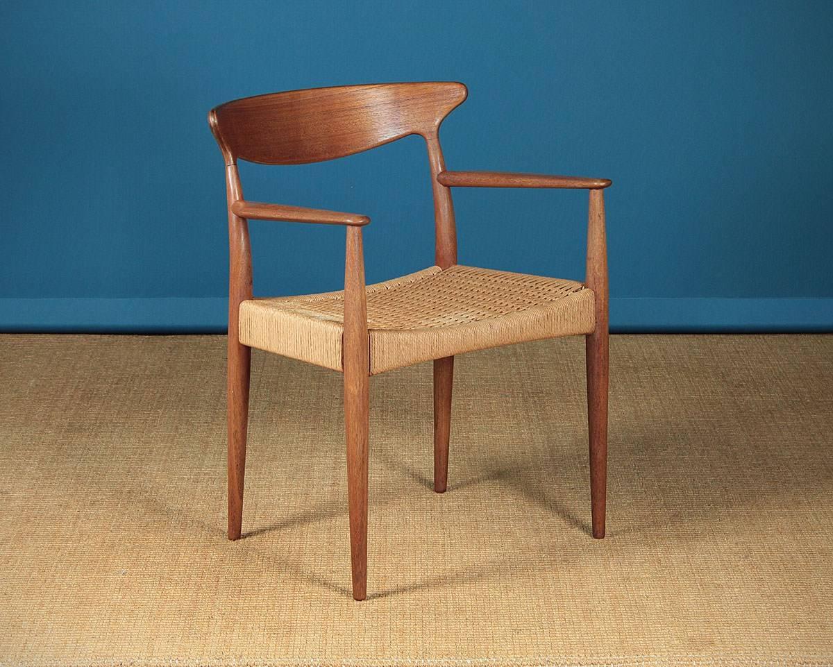 Set of Seven Dining Chairs by Arne Hovmand Olsen for Mogens Kold In Excellent Condition In Heathfield, East Sussex
