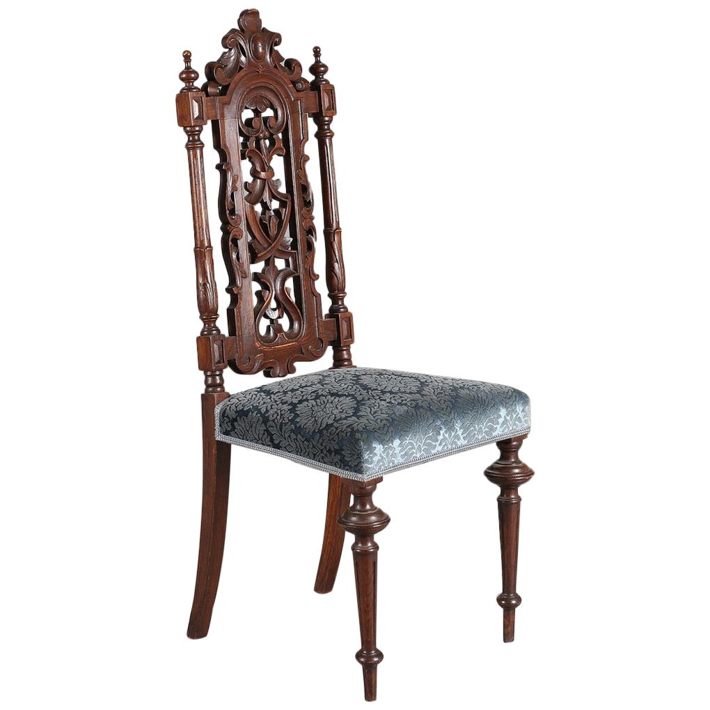 Set of Seven Dining Chairs in Baroque Style For Sale