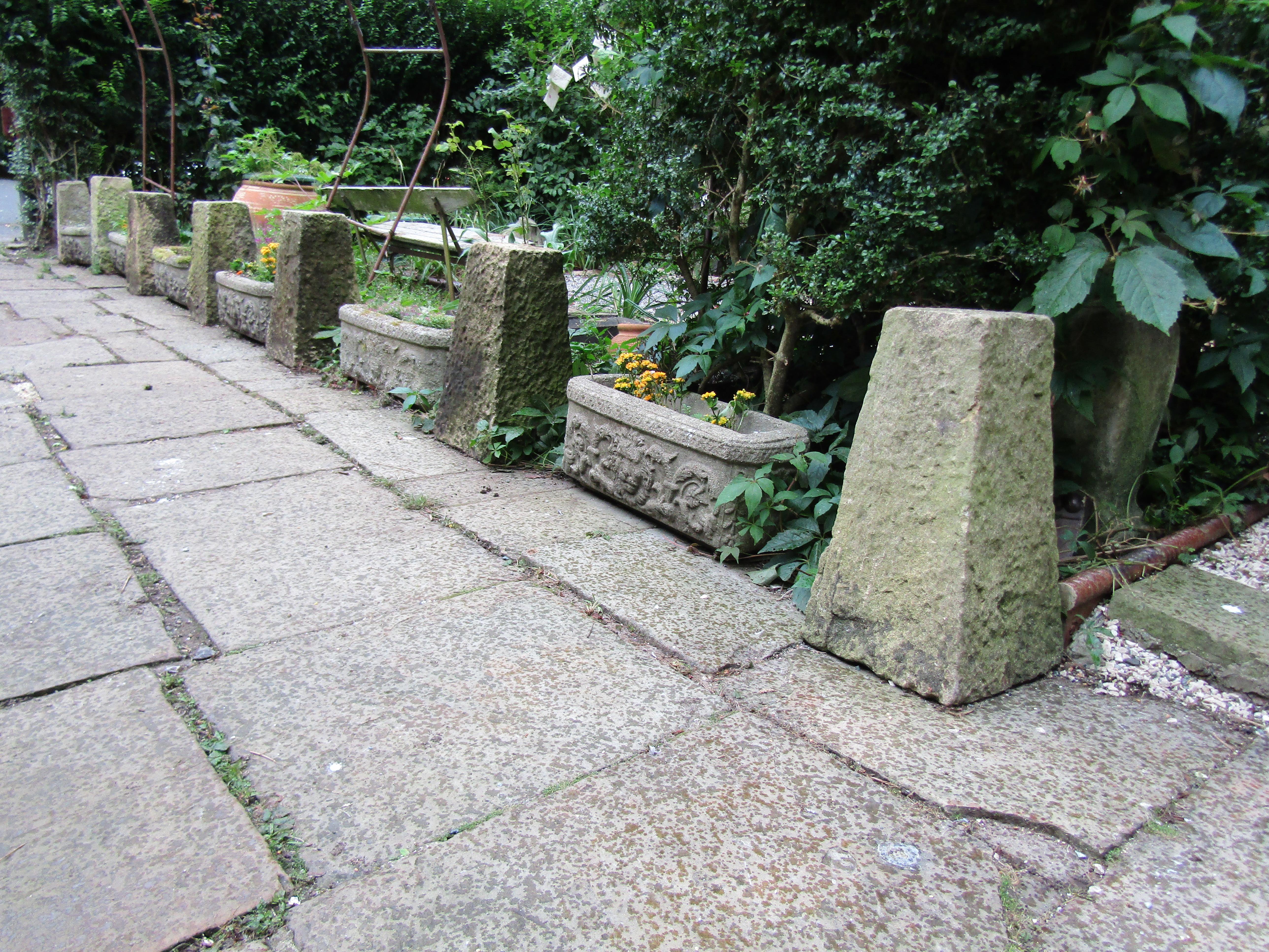 Set of Seven Early 19th English Stone Staddle Stones Garden Feature In Good Condition For Sale In Hudson, NY