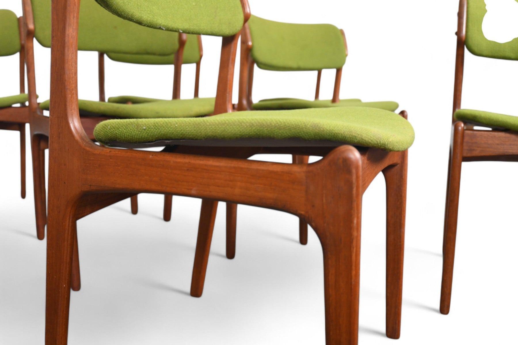 Set of Seven Erik Buch Model 49 Dining Chairs in Teak In Good Condition For Sale In Berkeley, CA