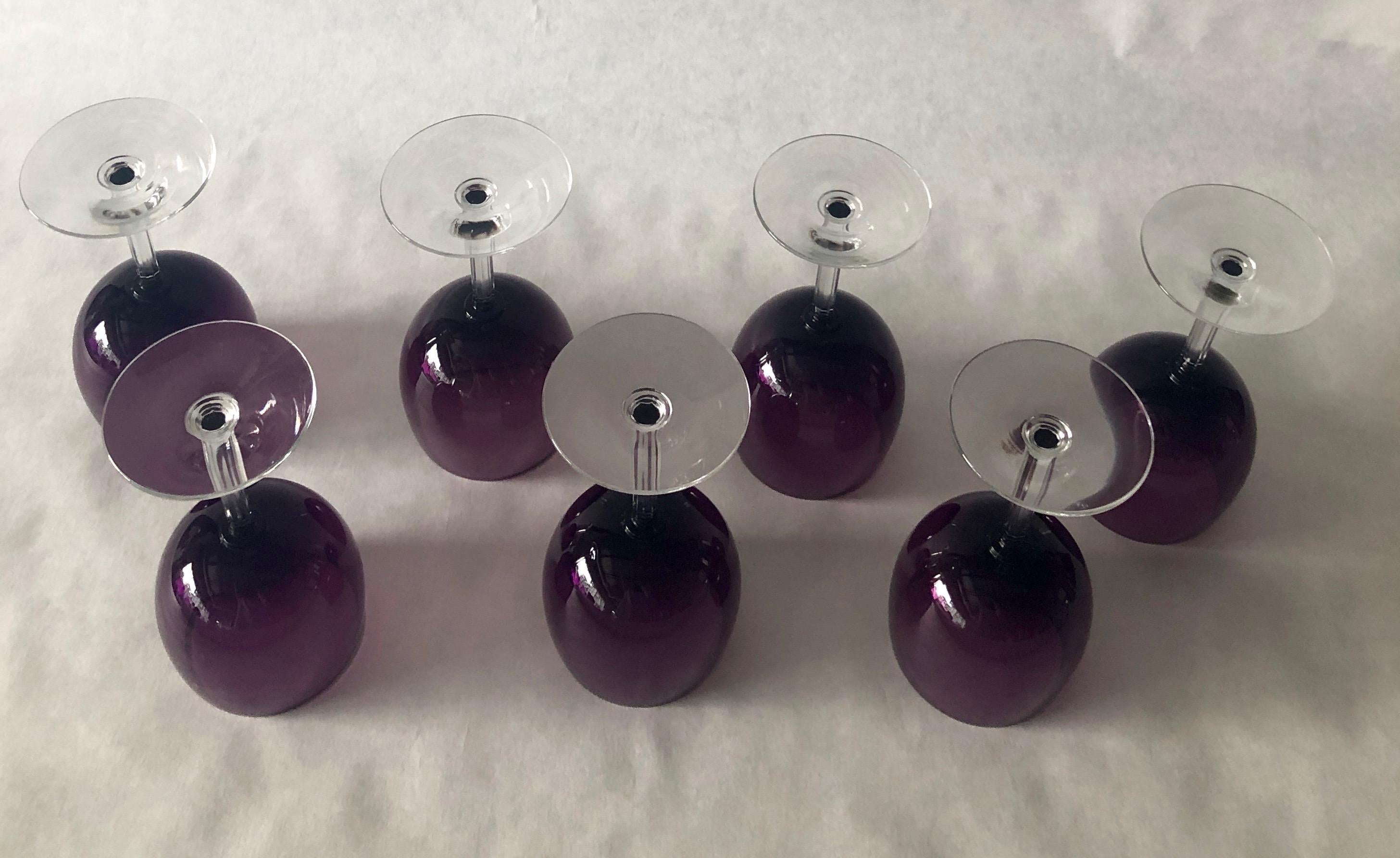 dark purple wine glasses