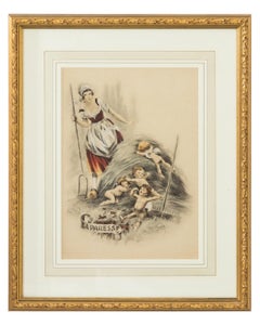 Set of Seven French Hand Colored Prints
