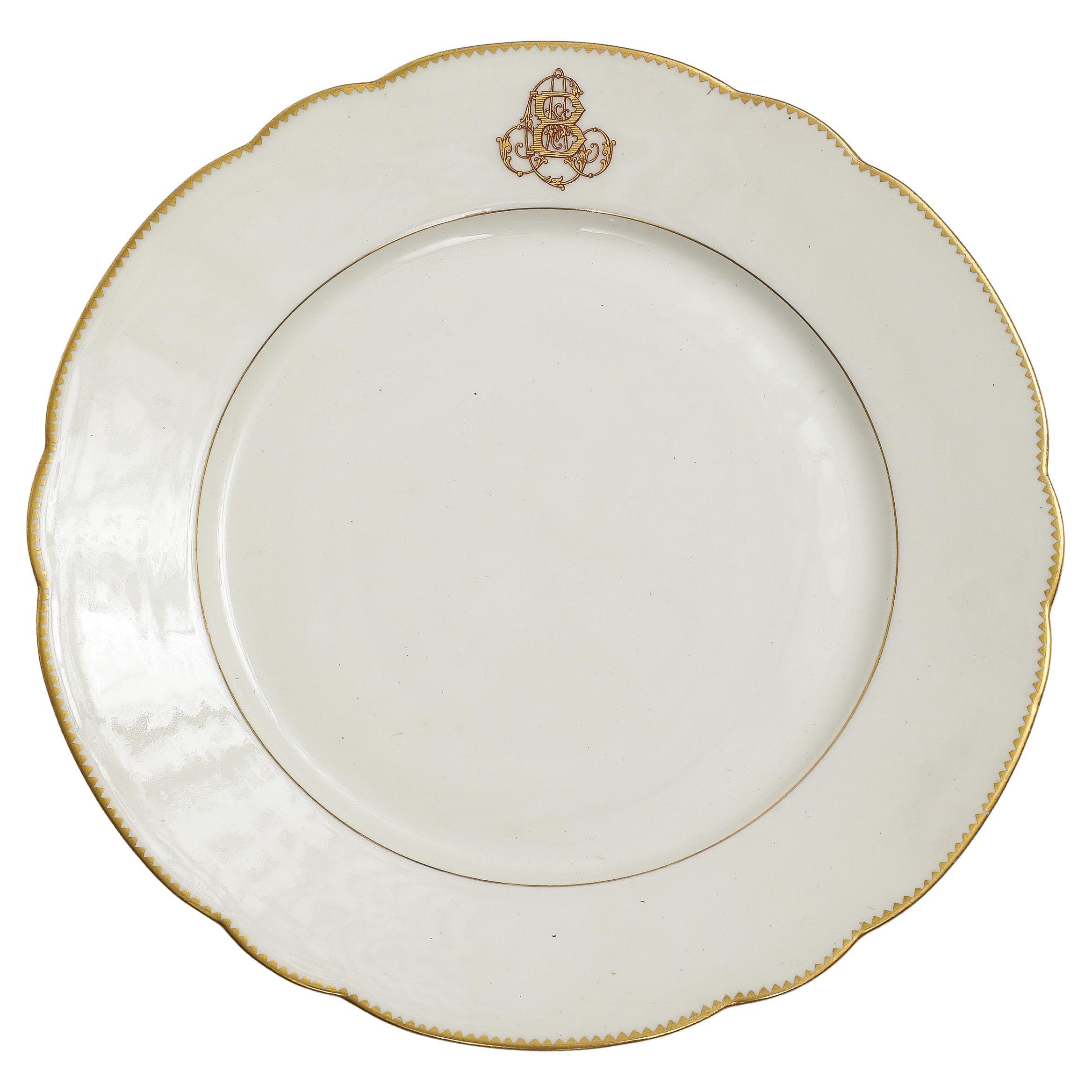 Set di sette piatti da portata in porcellana francese Charles Pillivuyt & Cie