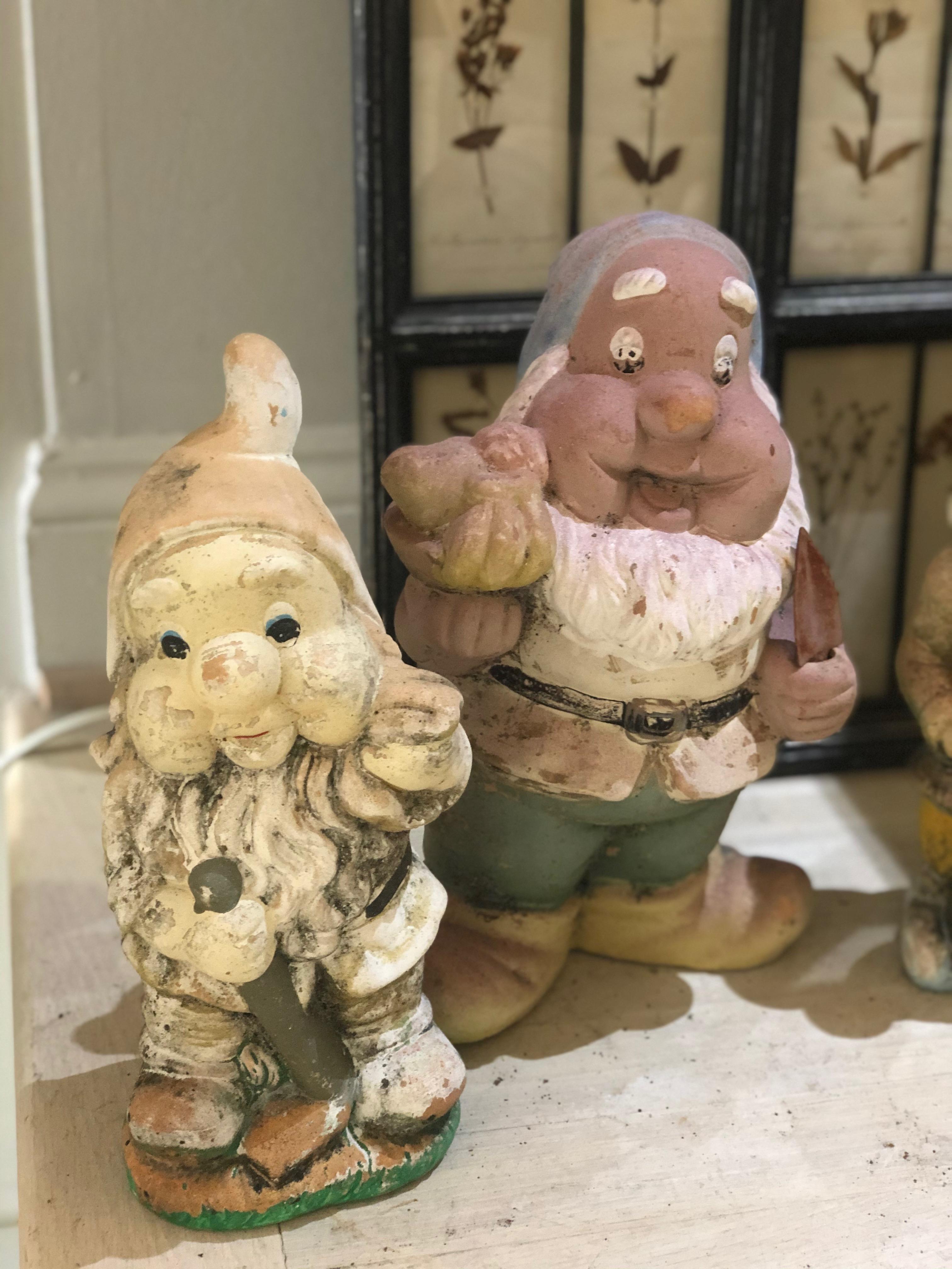 Italian Set of Seven Gnomes For Sale