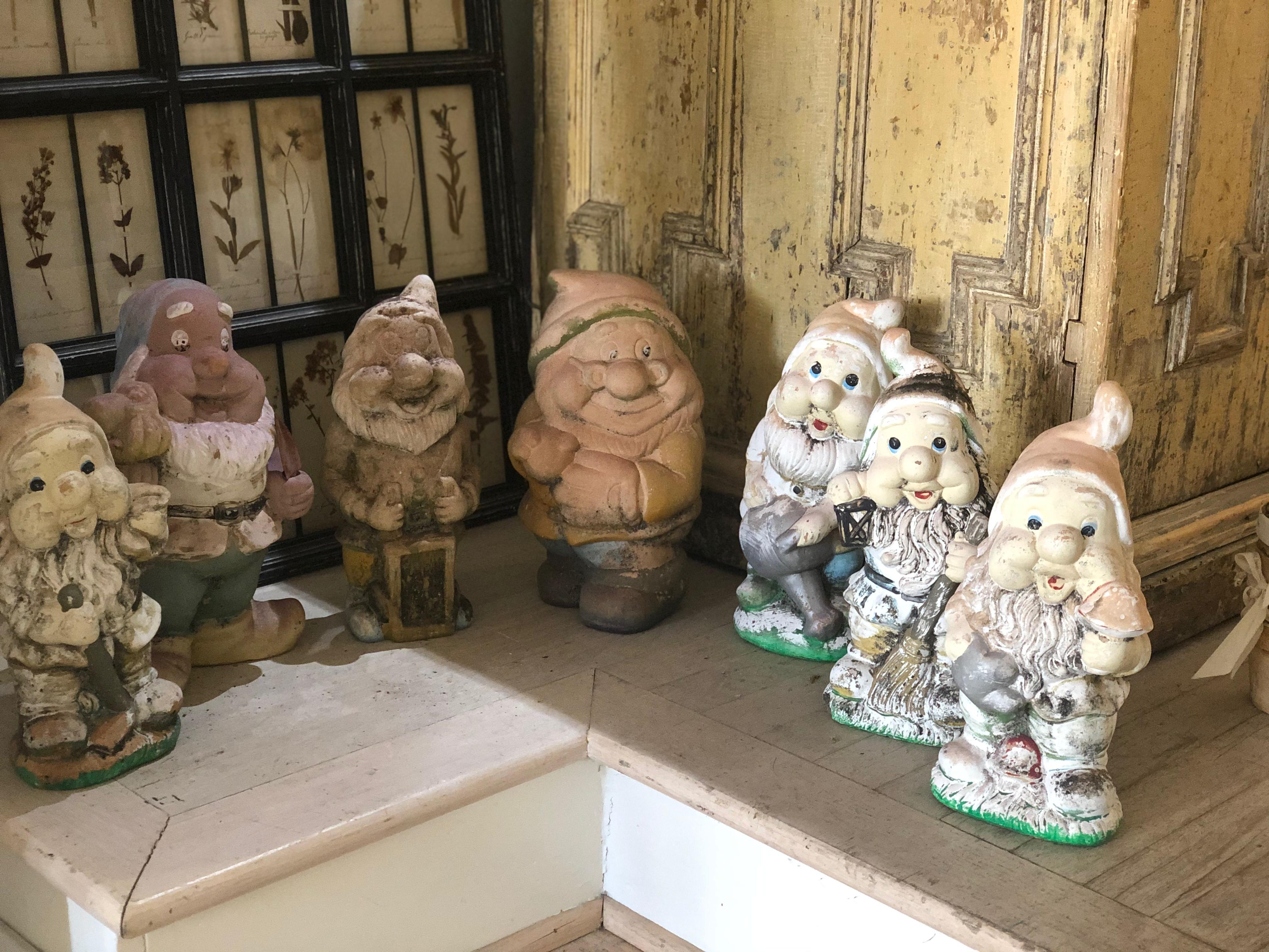 Set of Seven Gnomes In Good Condition For Sale In Washington, DC