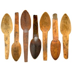 Set of Seven Hand Carved Moroccan Spoons