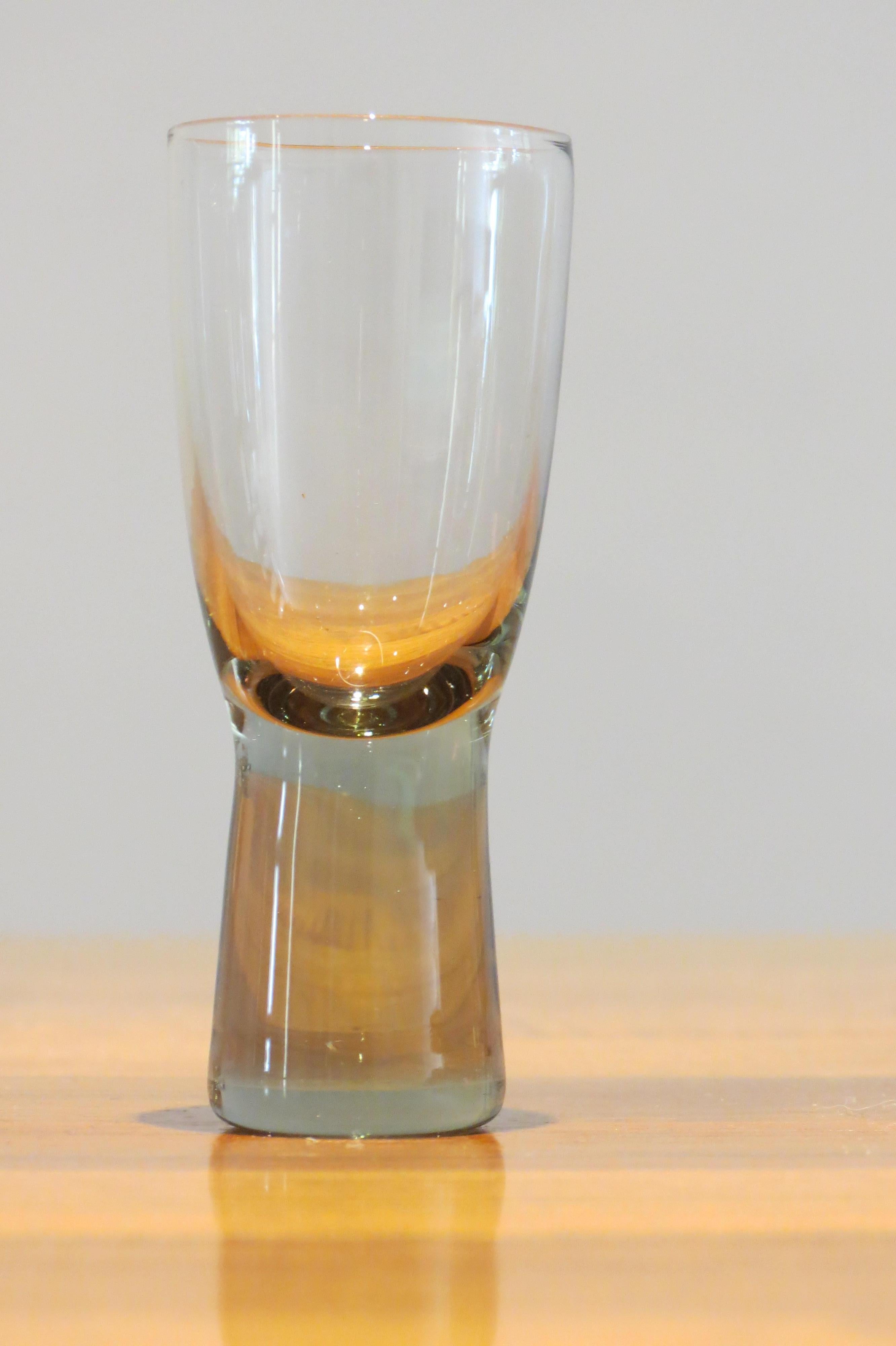 Set of Seven Holmegaard Canada Wine Glasses by Per Lutken 1