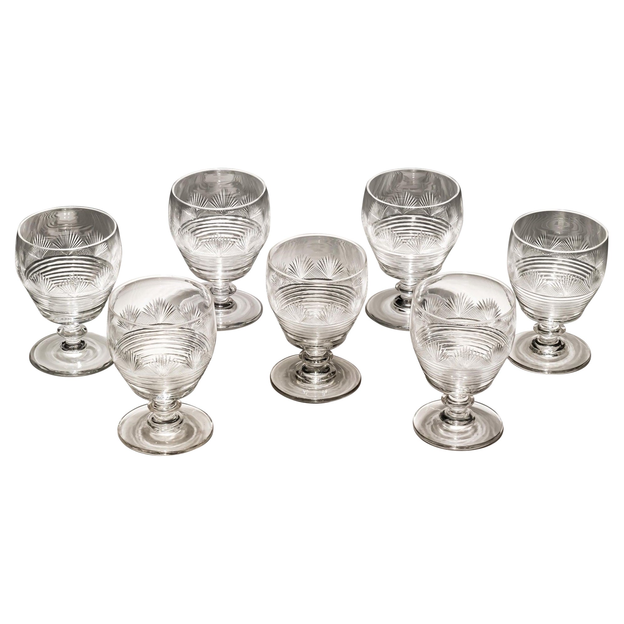 Set von sieben irischen Regency-Kleidern