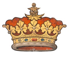 Set Of Seven Late Victorian Painted Tole Examples Of Coronets