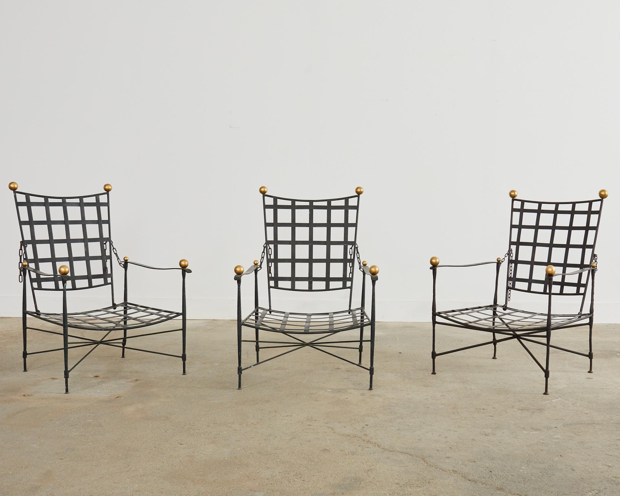 Ensemble de sept chaises longues et repose-pieds Mario Papperzini pour Salterini Garden en vente 3