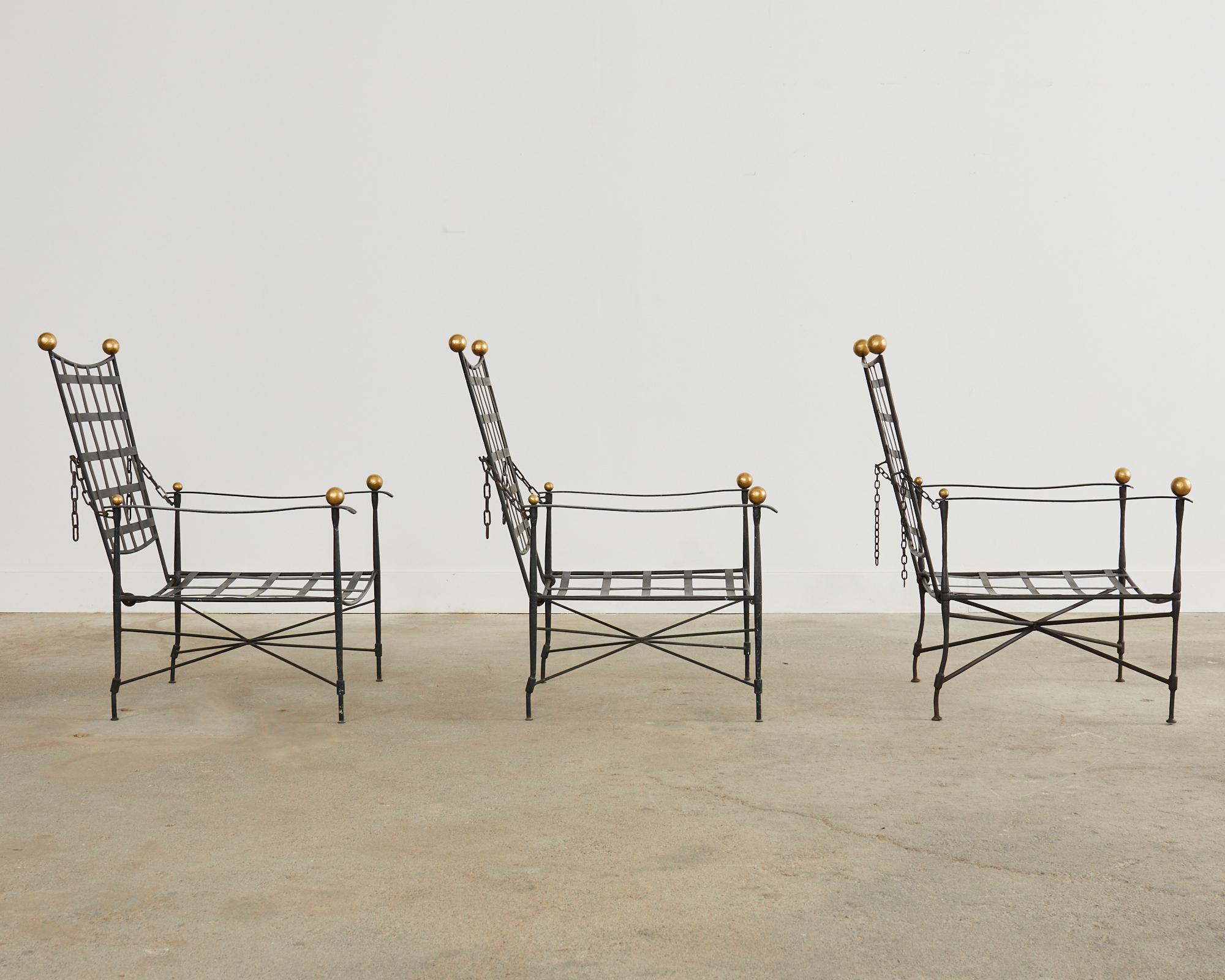 Ensemble de sept chaises longues et repose-pieds Mario Papperzini pour Salterini Garden en vente 4