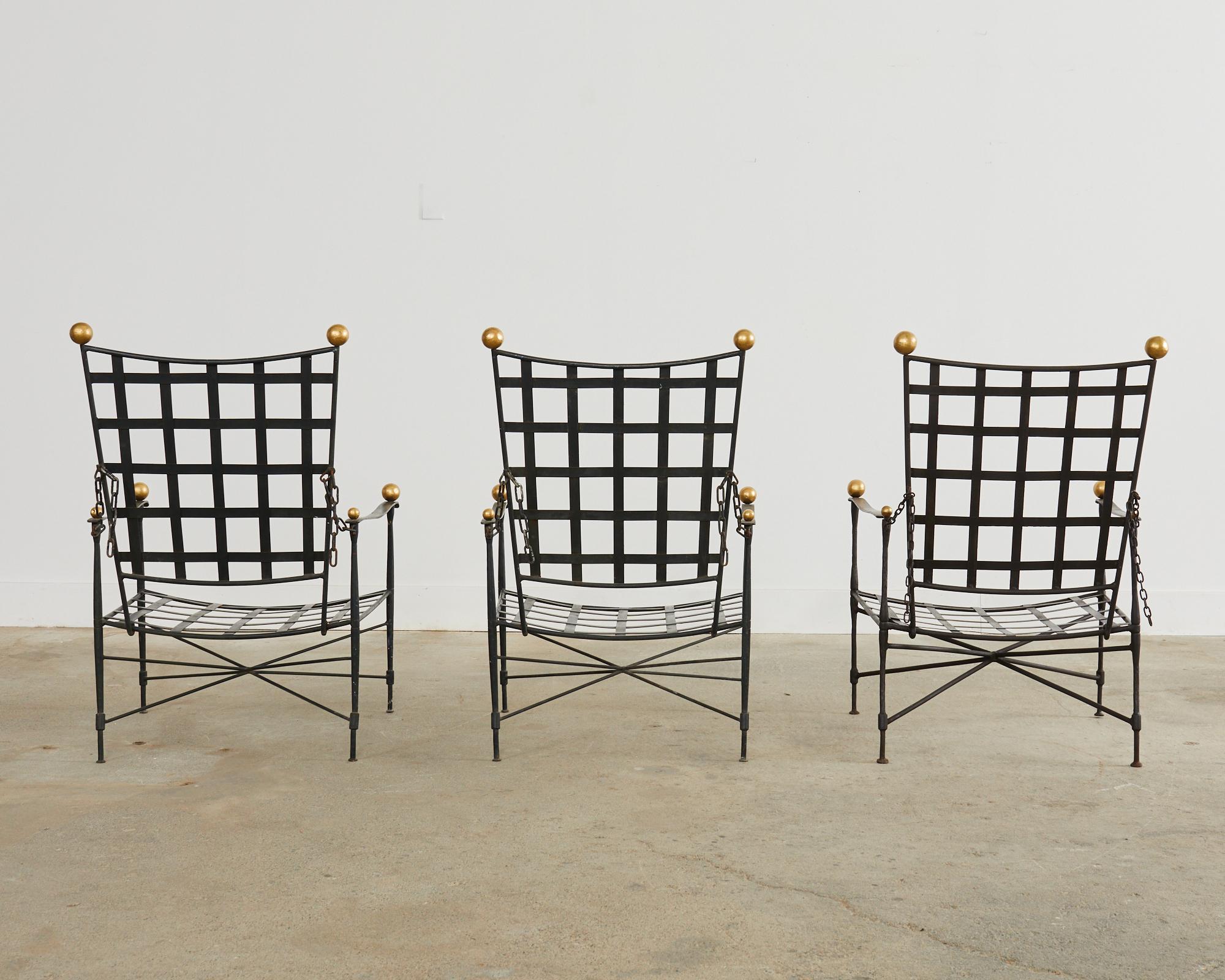 Ensemble de sept chaises longues et repose-pieds Mario Papperzini pour Salterini Garden en vente 6