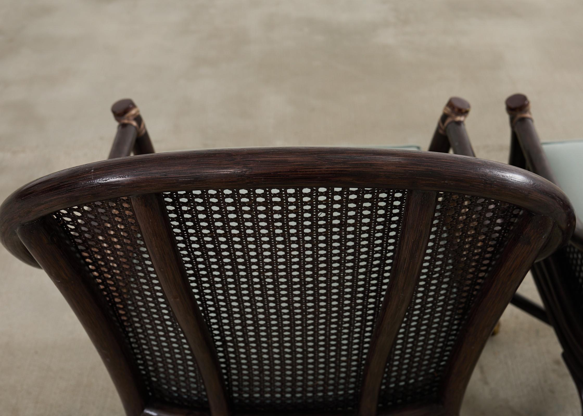 Satz von sieben McGuire Rattan Cane Beldens Esszimmerstühlen im Angebot 6
