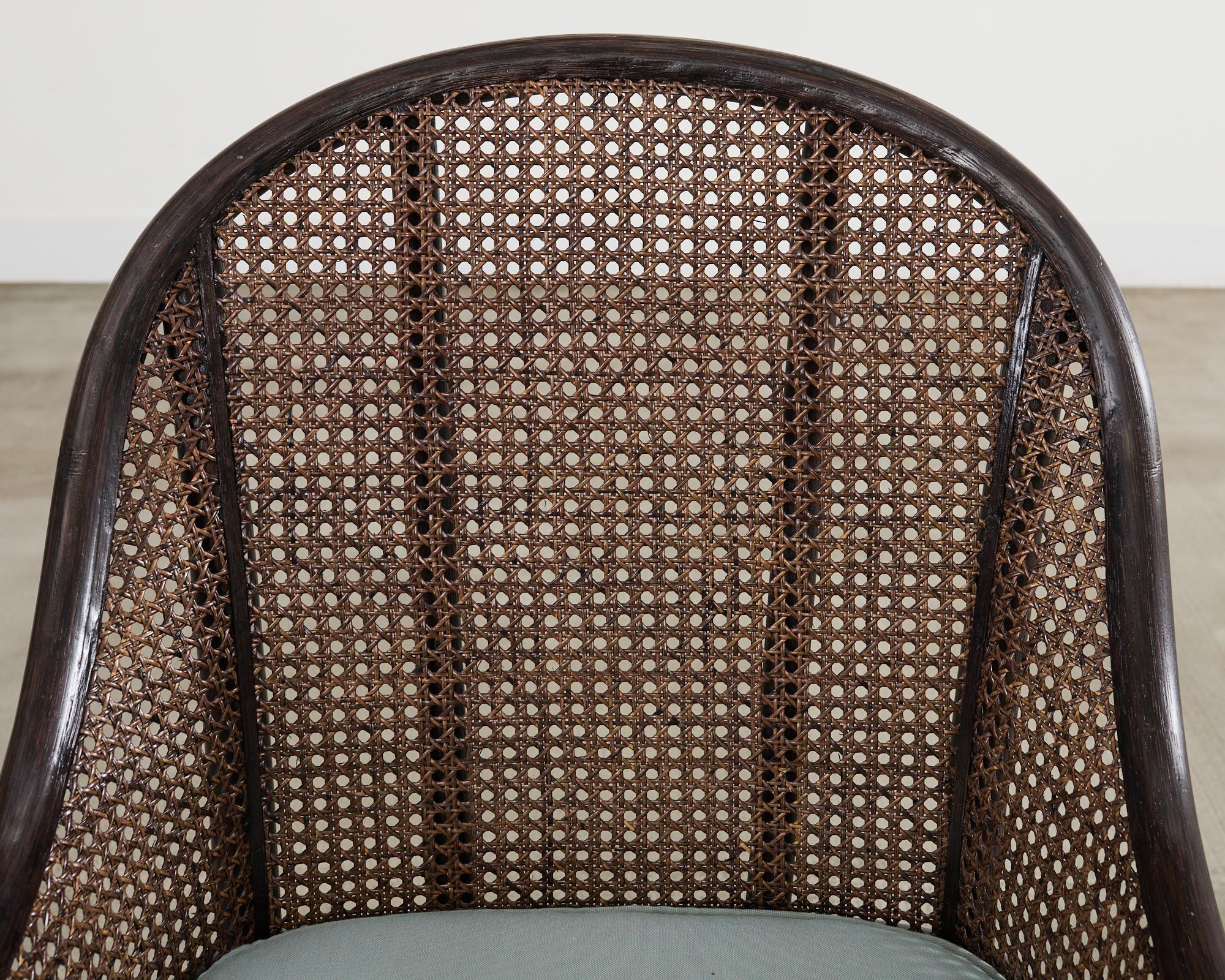Satz von sieben McGuire Rattan Cane Beldens Esszimmerstühlen im Angebot 9