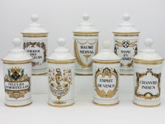 Set of Seven Mid 20th Century French Provence Apothecary Jars