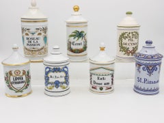 Set of Seven Mid-20th Century French Provence Apothecary Jars