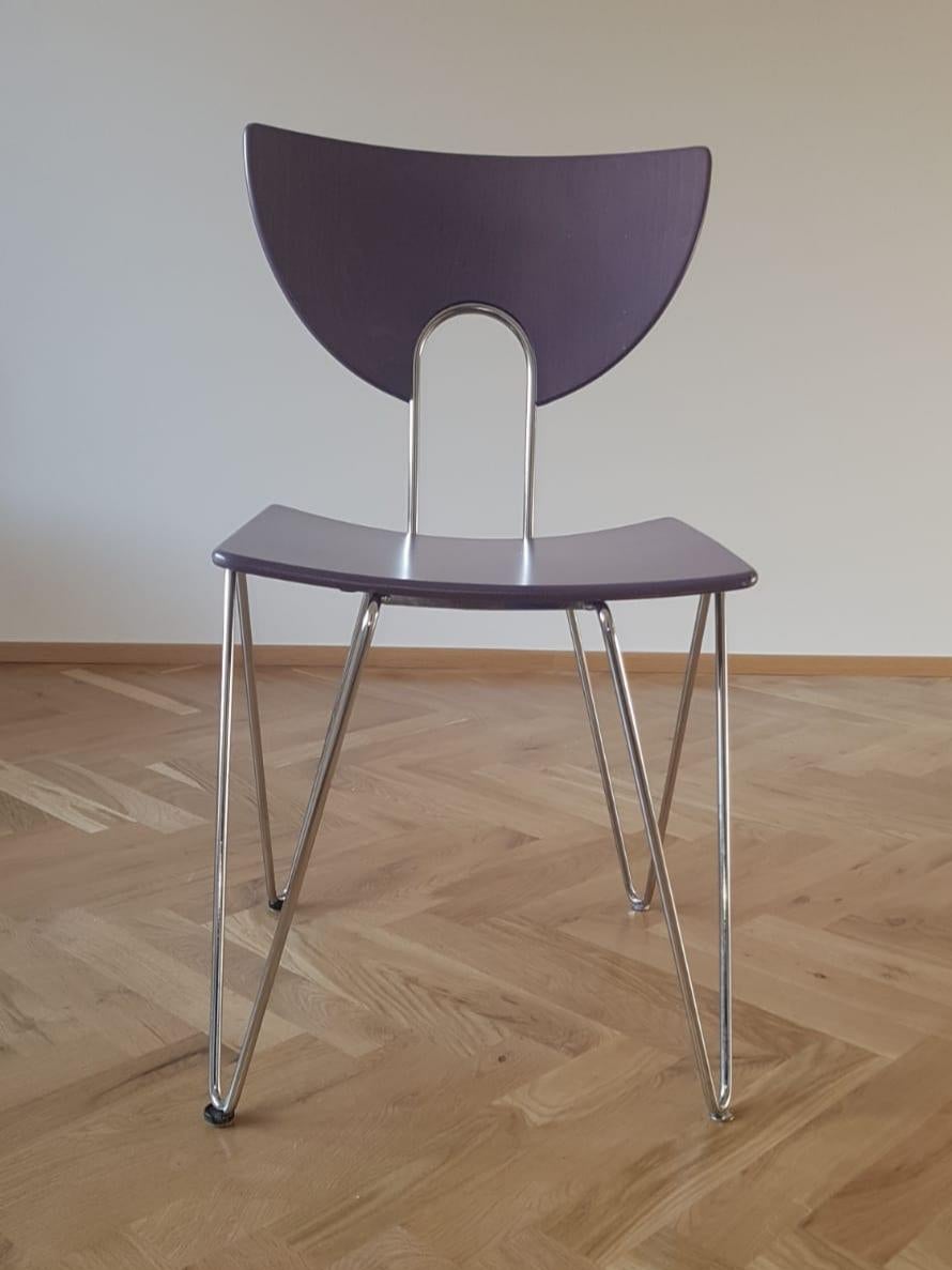 Ensemble de six chaises Mikado 1800 conçues par Walter Leeman pour Kusch+Co:: 1970 en vente 2