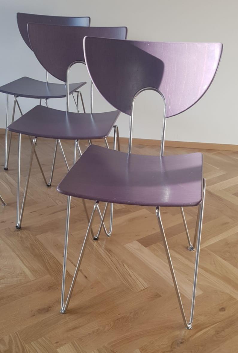 Set of Six Mikado 1800 Chairs designed by Walter Leeman for Kusch+Co, 1970s In Good Condition For Sale In Praha, CZ