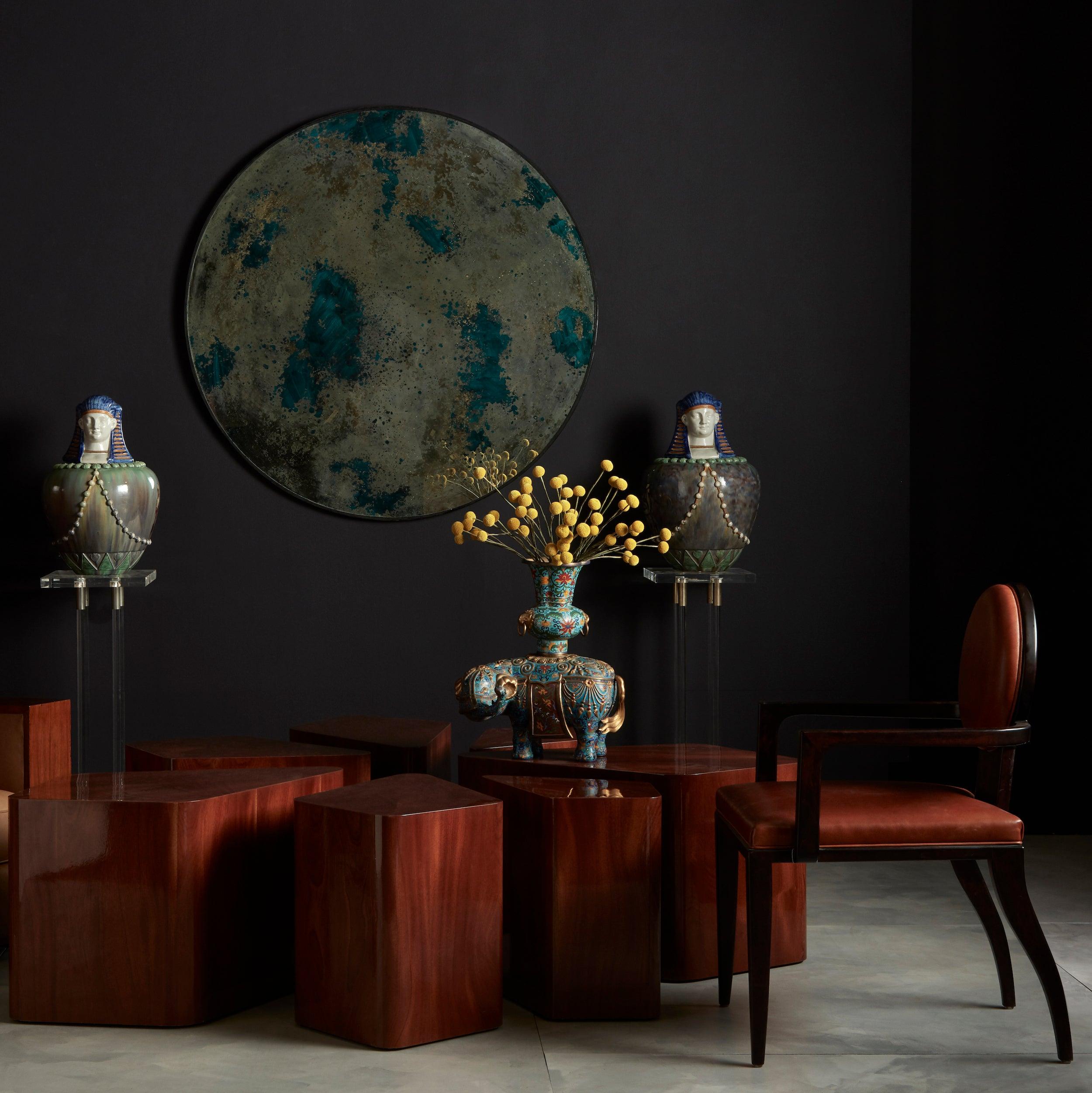 Colombian Set of Seven Petal-Form Side Tables, Designed by Juan Montoya, Modern