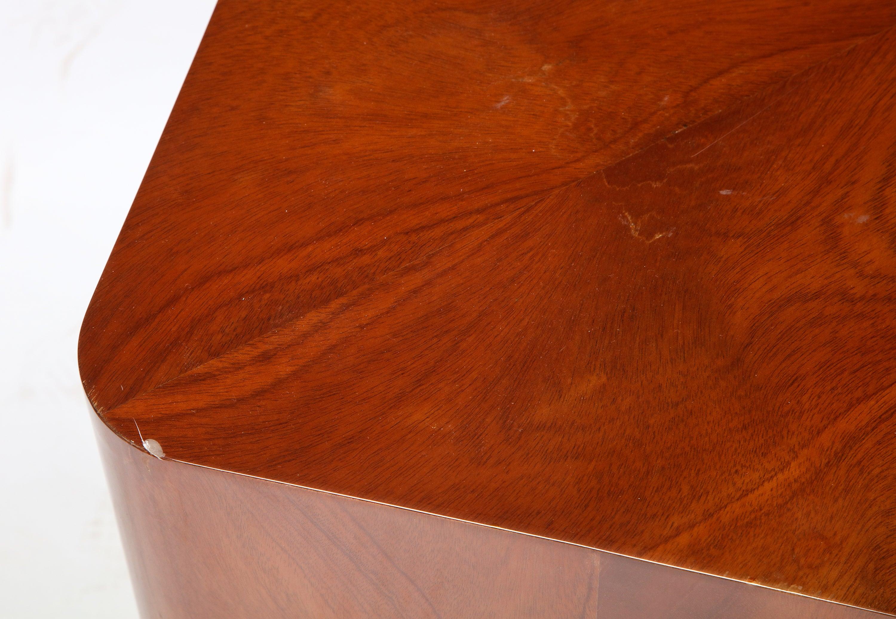 Wood Set of Seven Petal-Form Side Tables, Designed by Juan Montoya, Modern