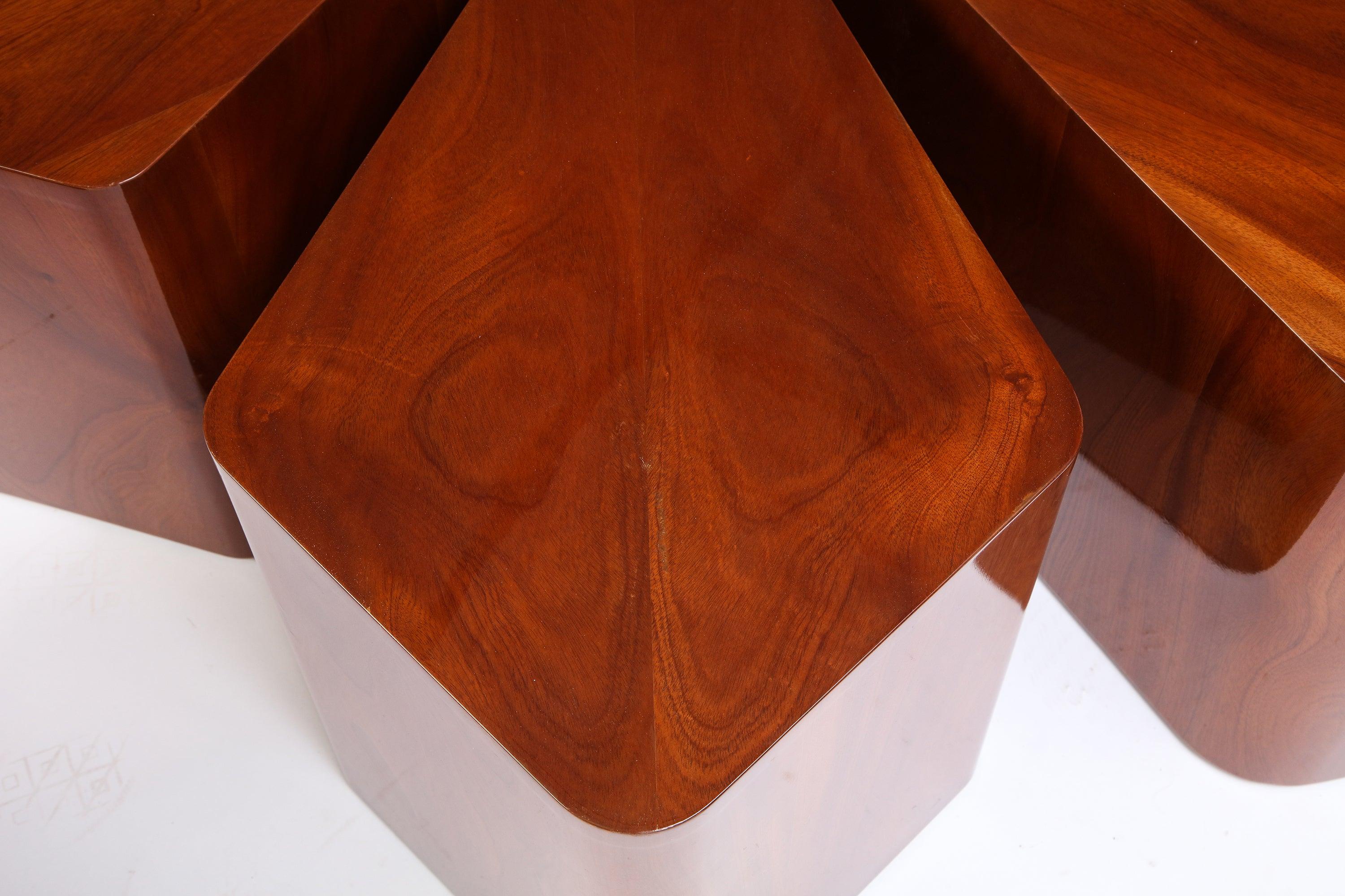 Set of Seven Petal-Form Side Tables, Designed by Juan Montoya, Modern 2