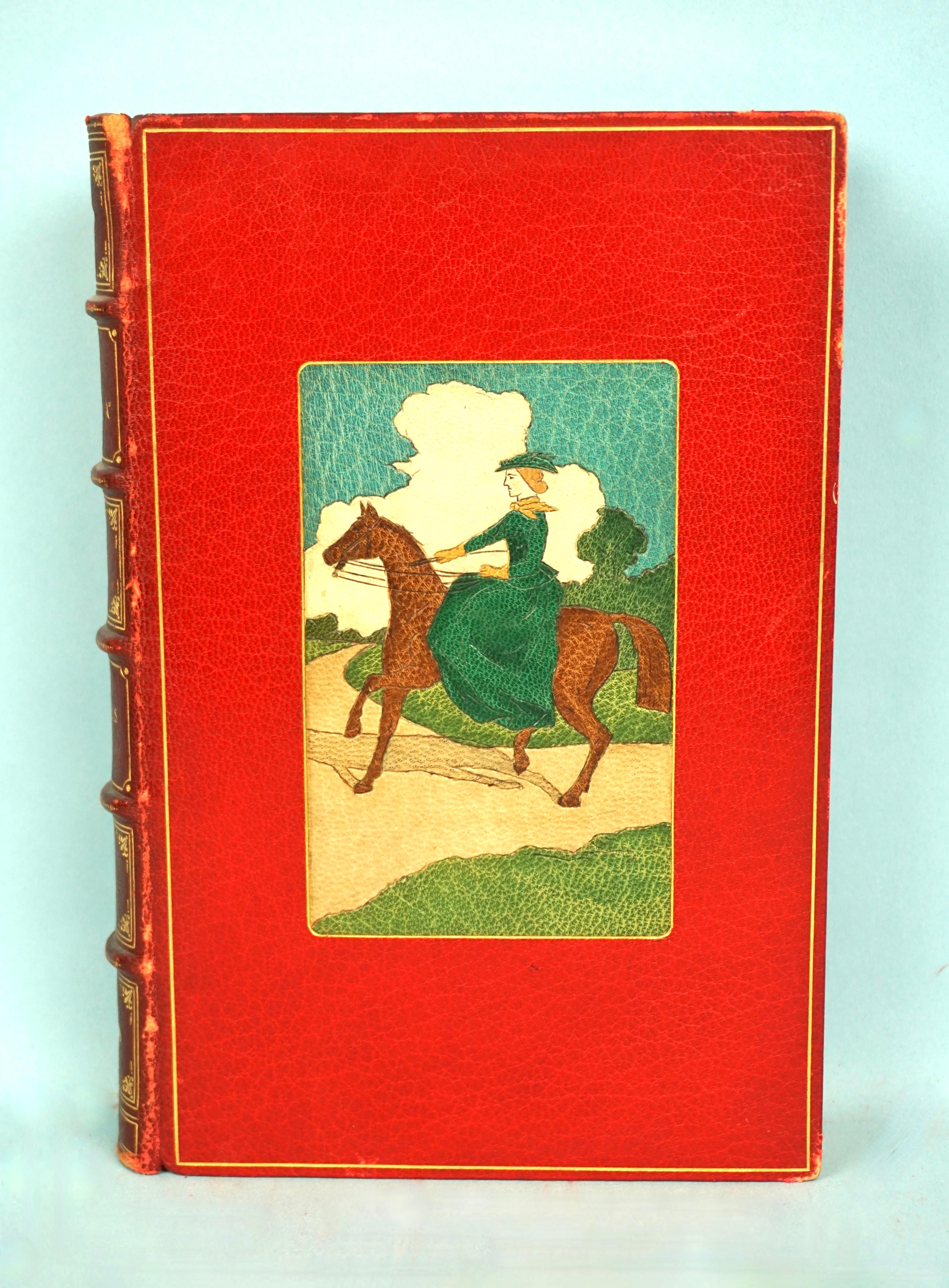 Set of Seven Red Leather Bound Volumes by Robert Surtees English Sporting Author 4
