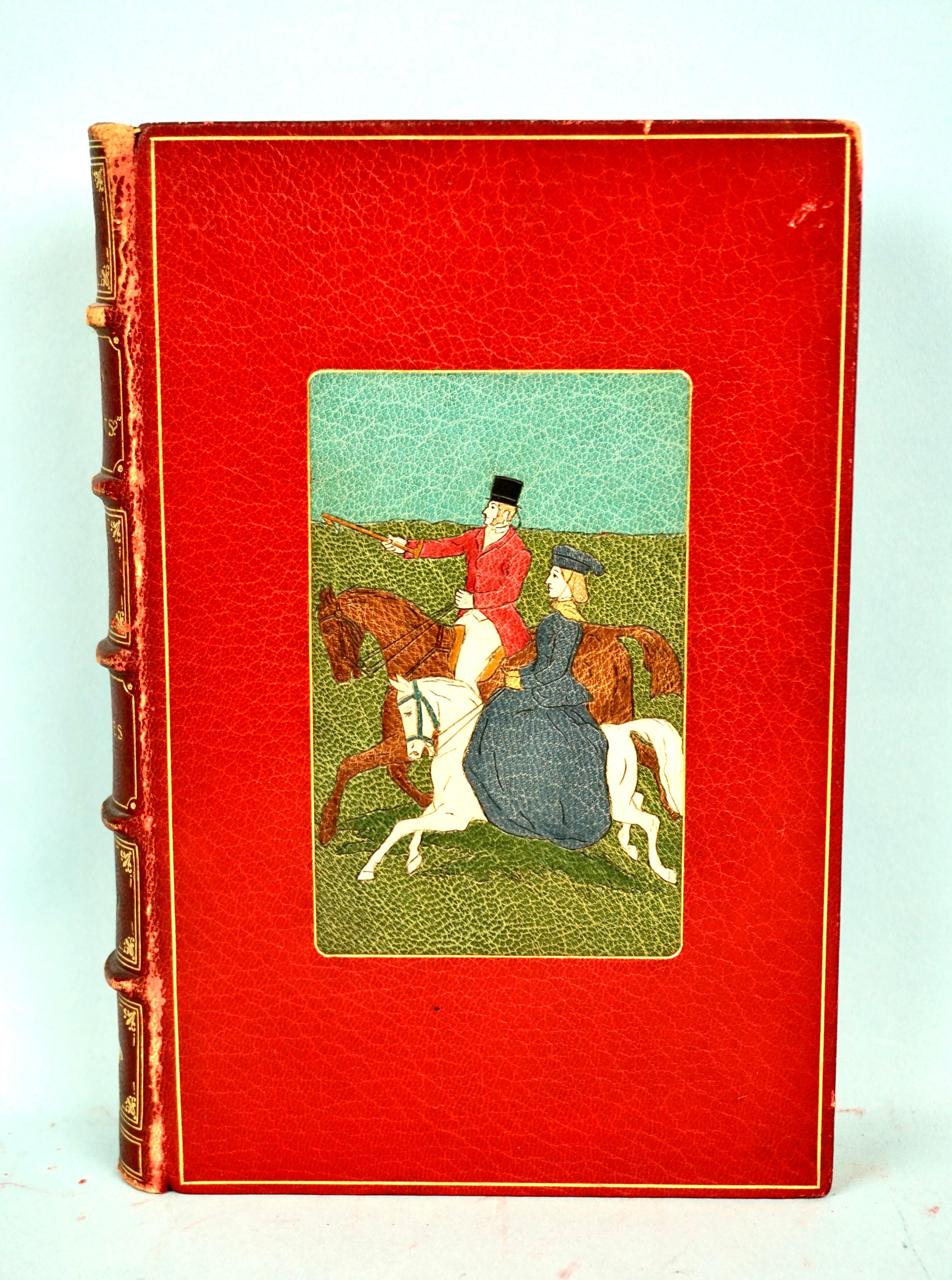 Set of Seven Red Leather Bound Volumes by Robert Surtees English Sporting Author 5