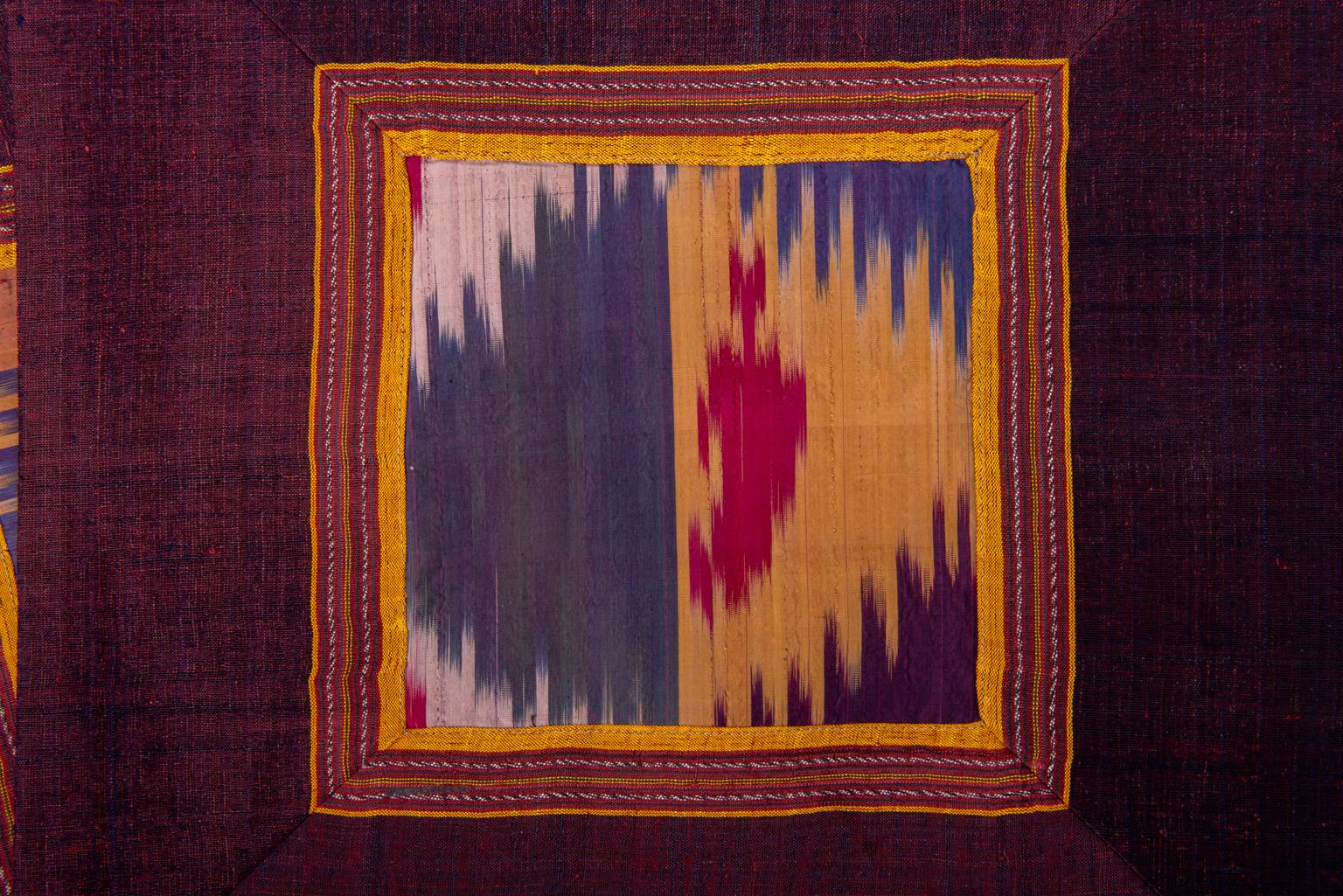 Set of Seven Silk Ikat Pillows 1