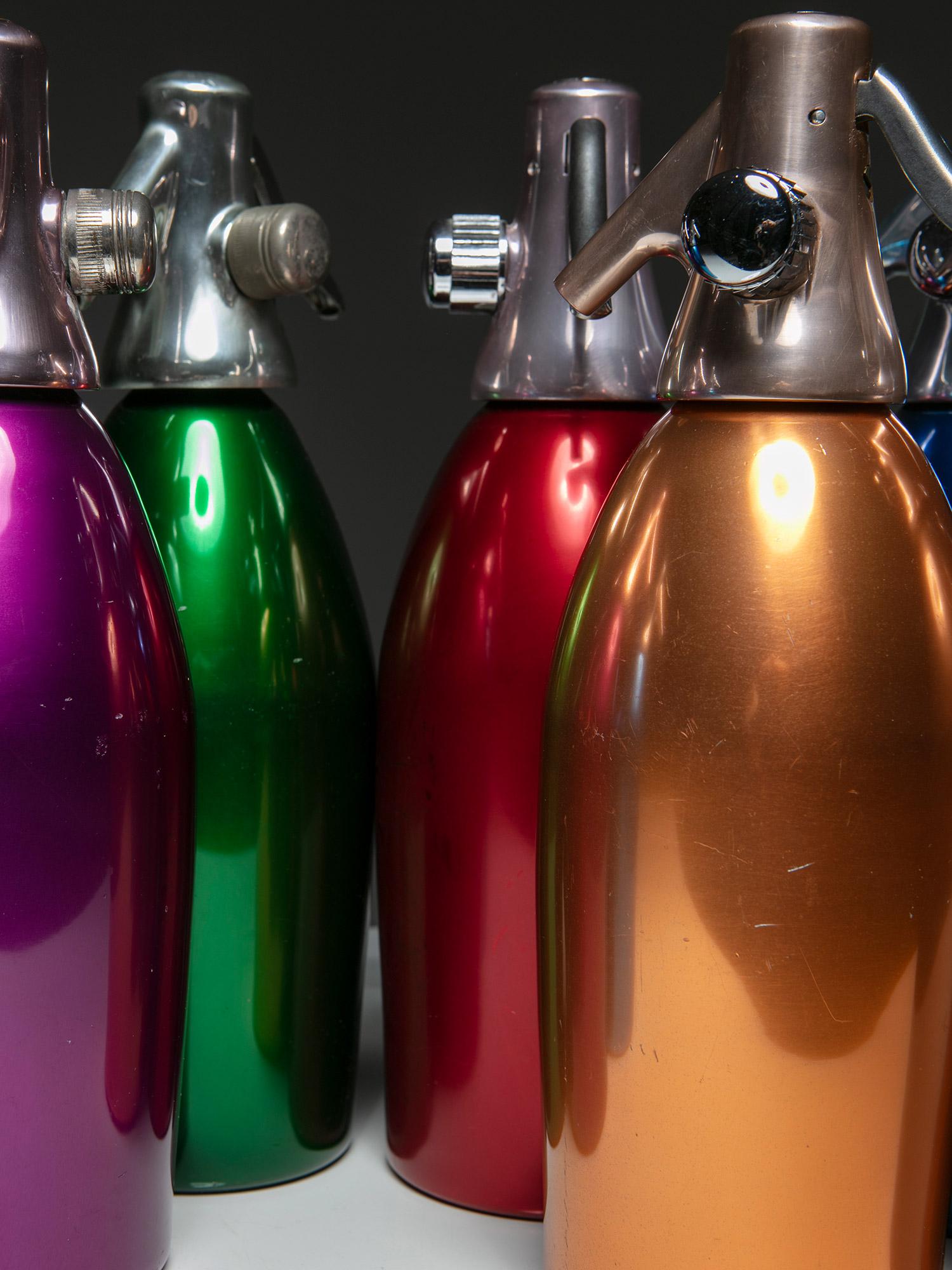 Set of Seven Soda Siphons by Sergio Asti for Saccab, Italy, 1950s For Sale 1