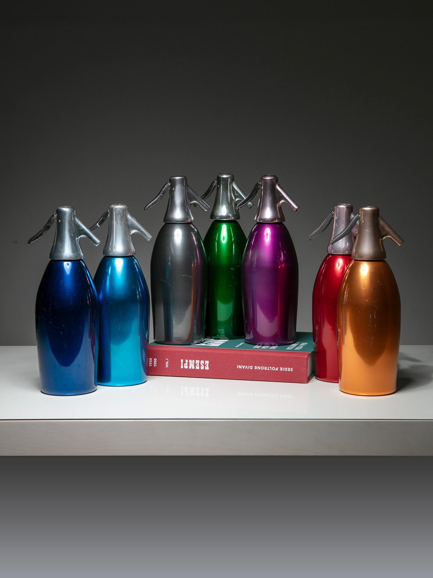 Set of Seven Soda Siphons by Sergio Asti for Saccab, Italy, 1950s For Sale 2