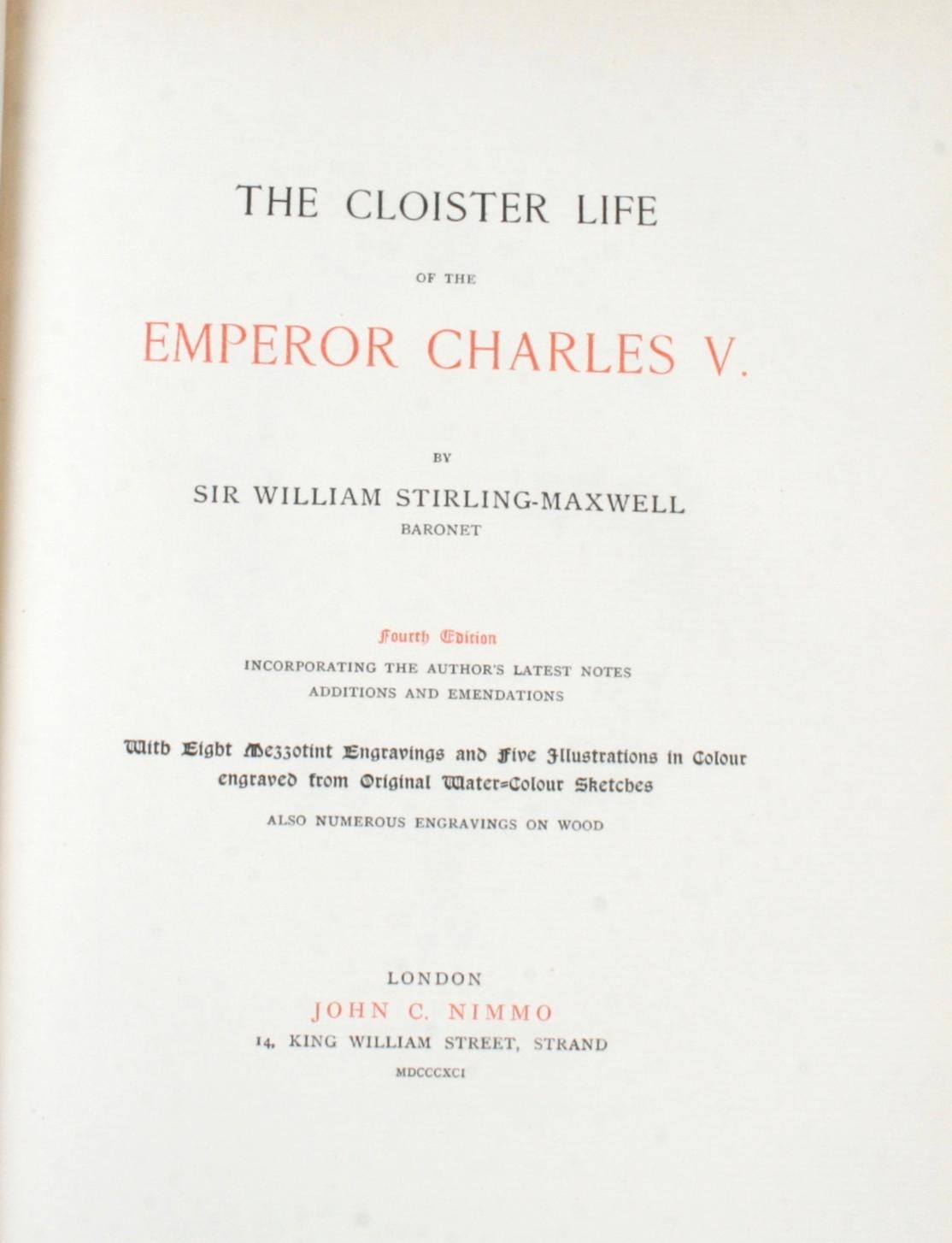 Cuir Ensemble de six The Works of Sir Wm Stirling Maxwell, Ltd n°178/250 en vente