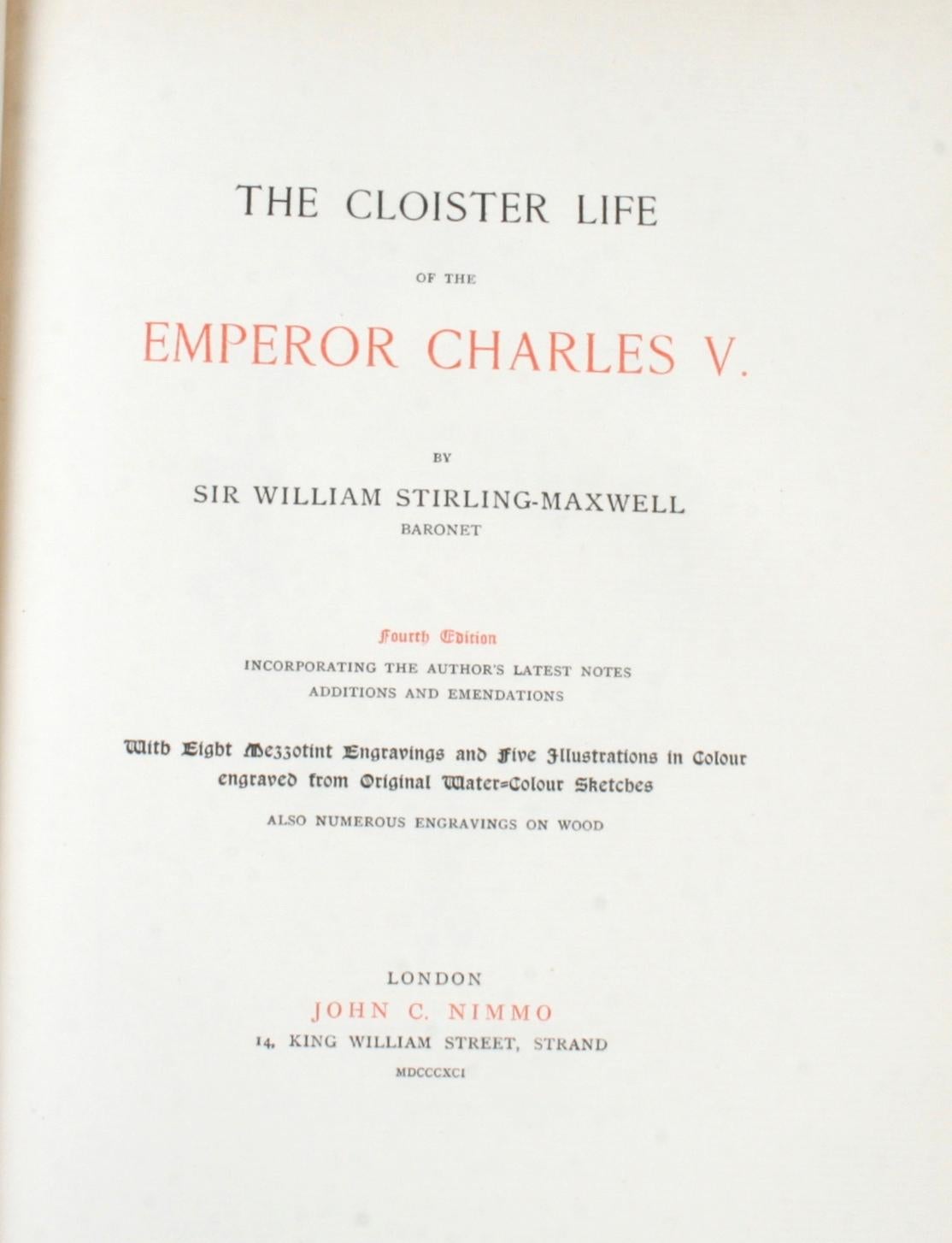 Leather Set of Six The Works of Sir Wm Stirling Maxwell, Ltd #178/250 For Sale