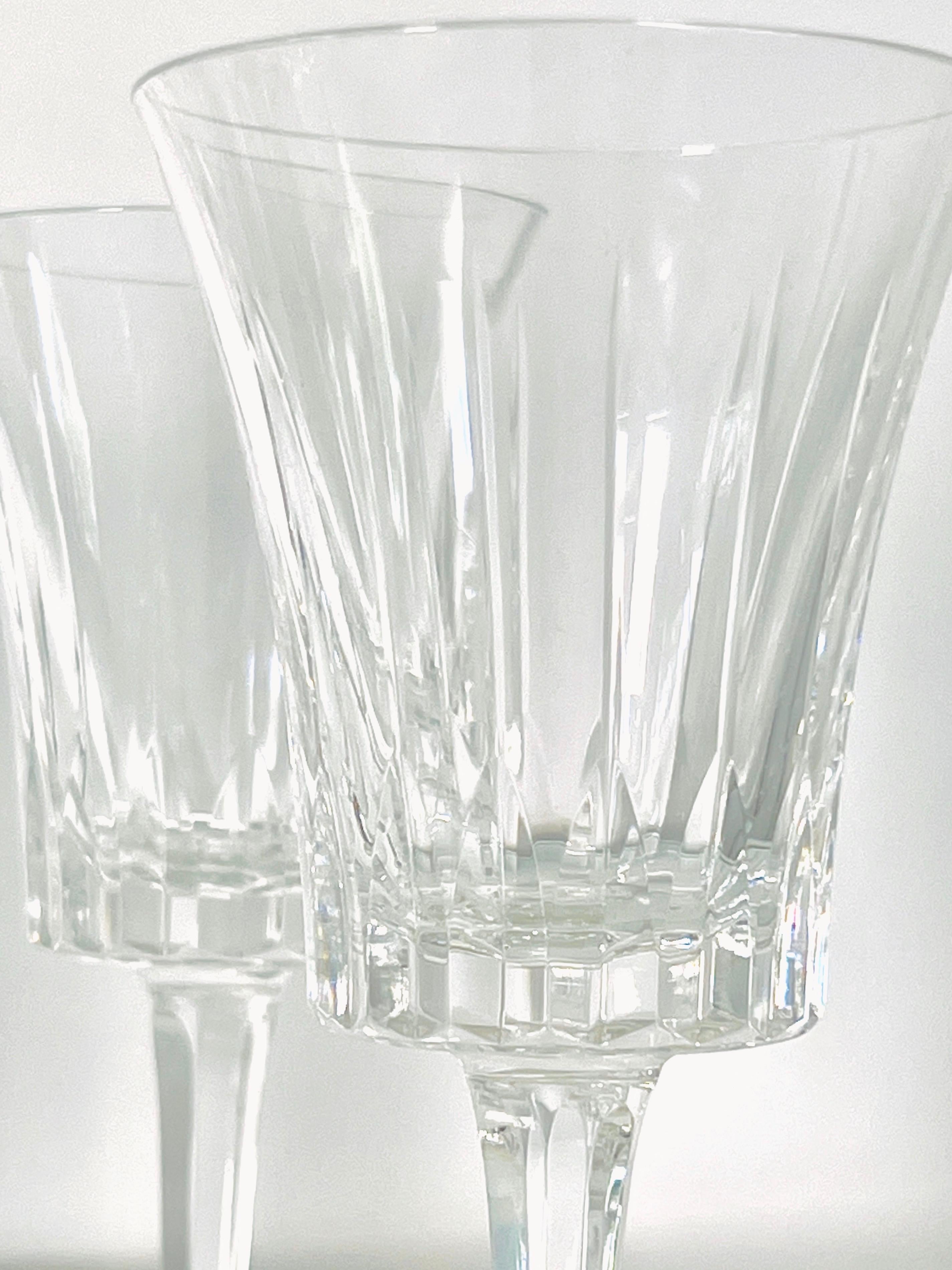 Late 20th Century Set of Seven Vintage Crystal Wine Glasses by Gorham, c. 1970 For Sale