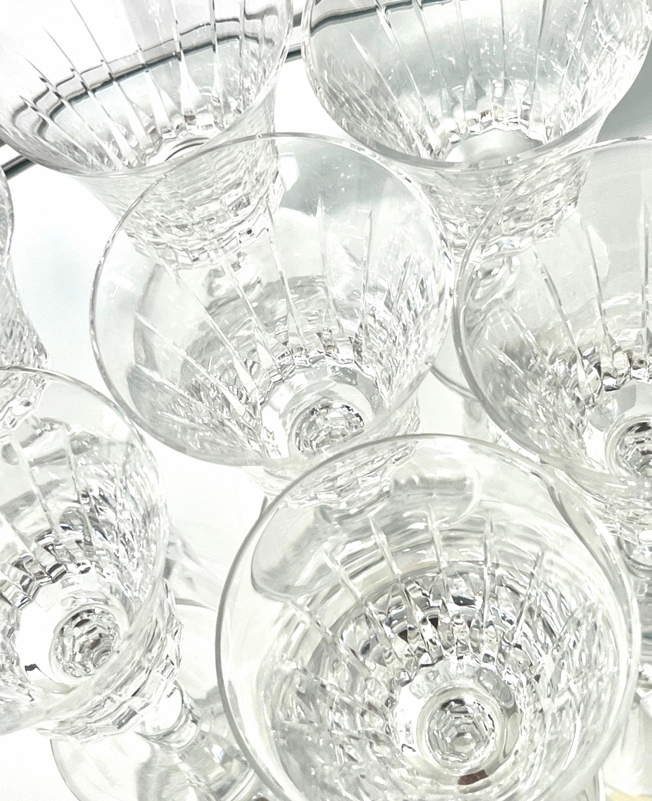 Set of Seven Vintage Crystal Wine Glasses by Gorham, c. 1970 For Sale 1