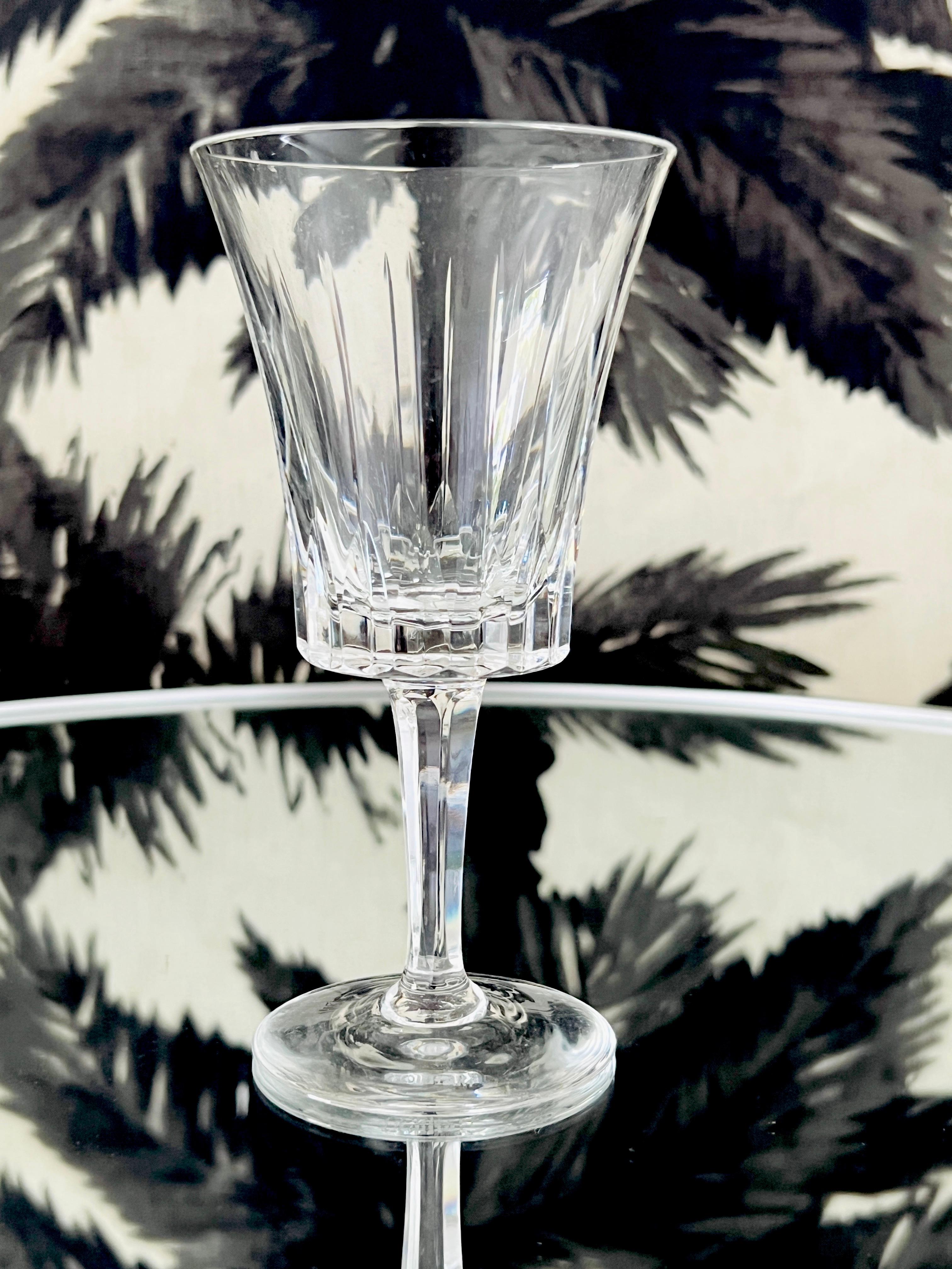 Set von sieben Vintage-Kristall-Weingläsern von Gorham, um 1970 im Angebot 1