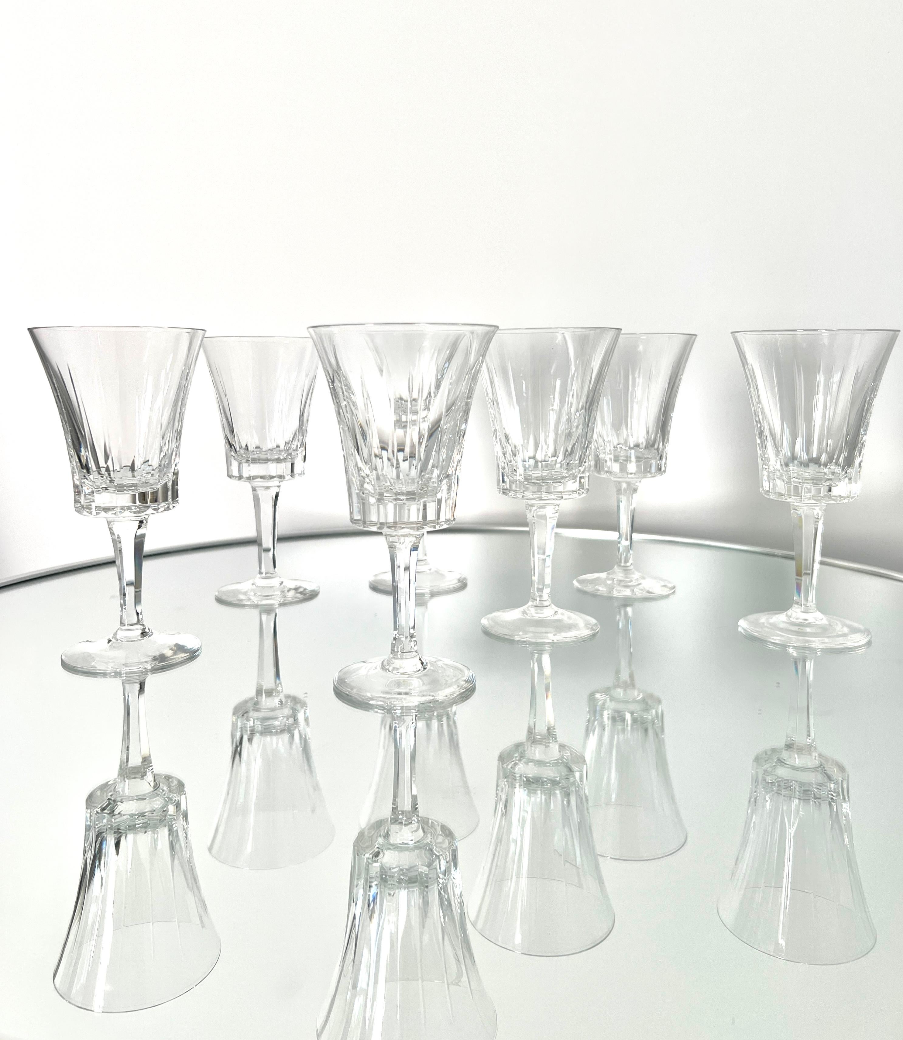 Set von sieben Vintage-Kristall-Weingläsern von Gorham, um 1970 im Angebot 2
