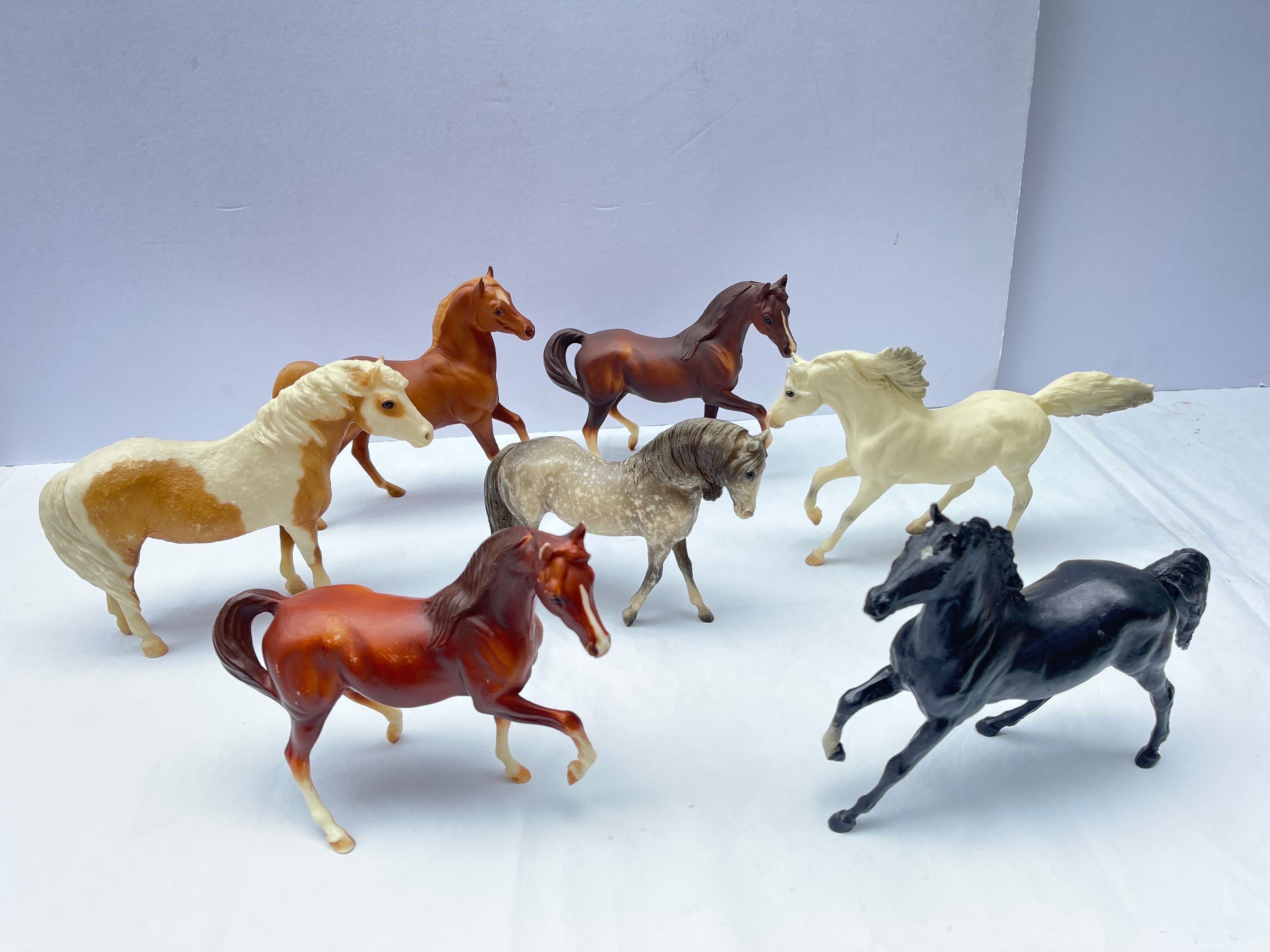 Set von sieben Vintage-Bürgerpferden in Medium-Größe (Kasten 2) (Ende des 20. Jahrhunderts) im Angebot