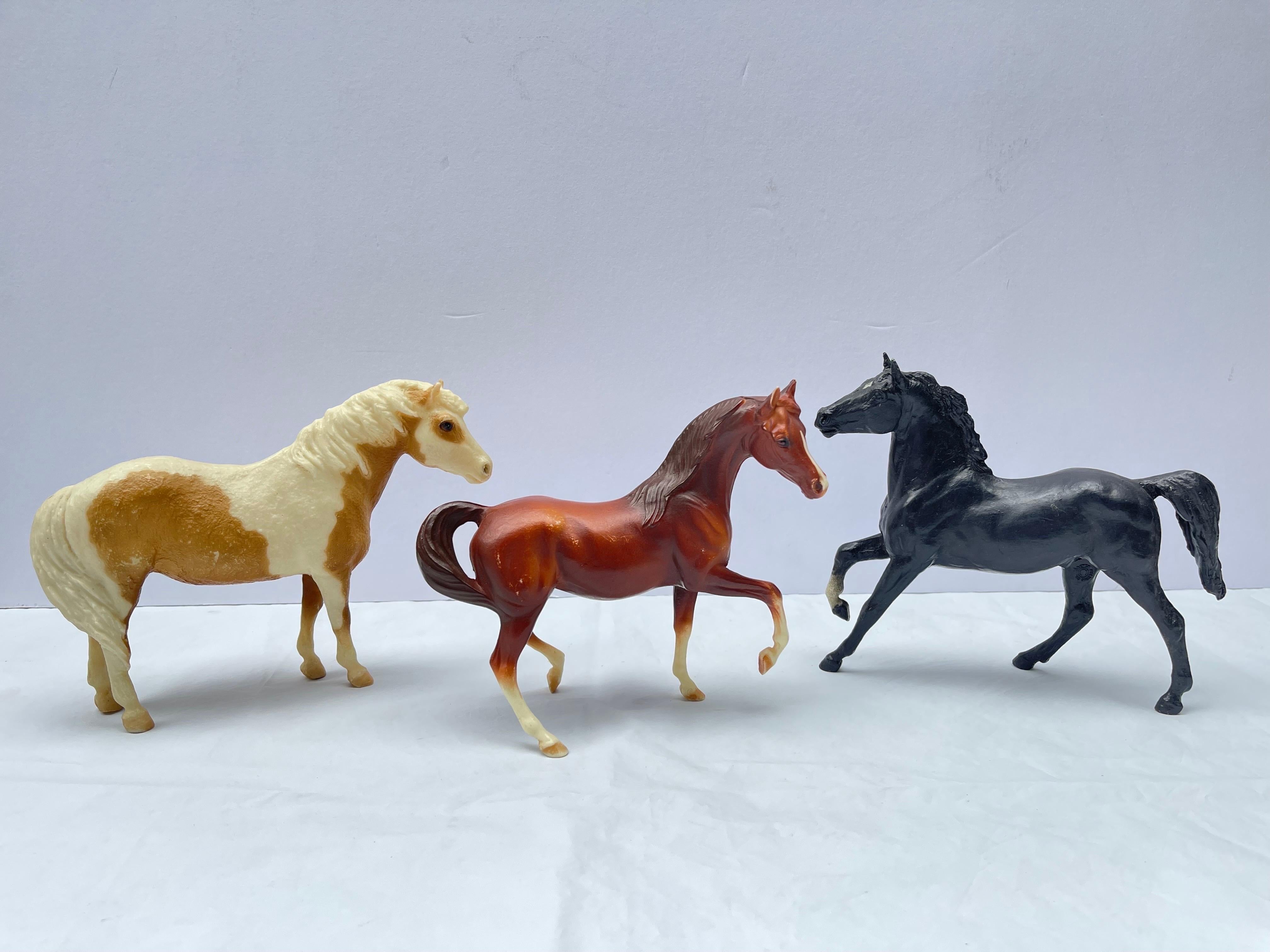 Late 20th Century Set of Seven Vintage Medium Sized Breyer Horses (Box 2) For Sale