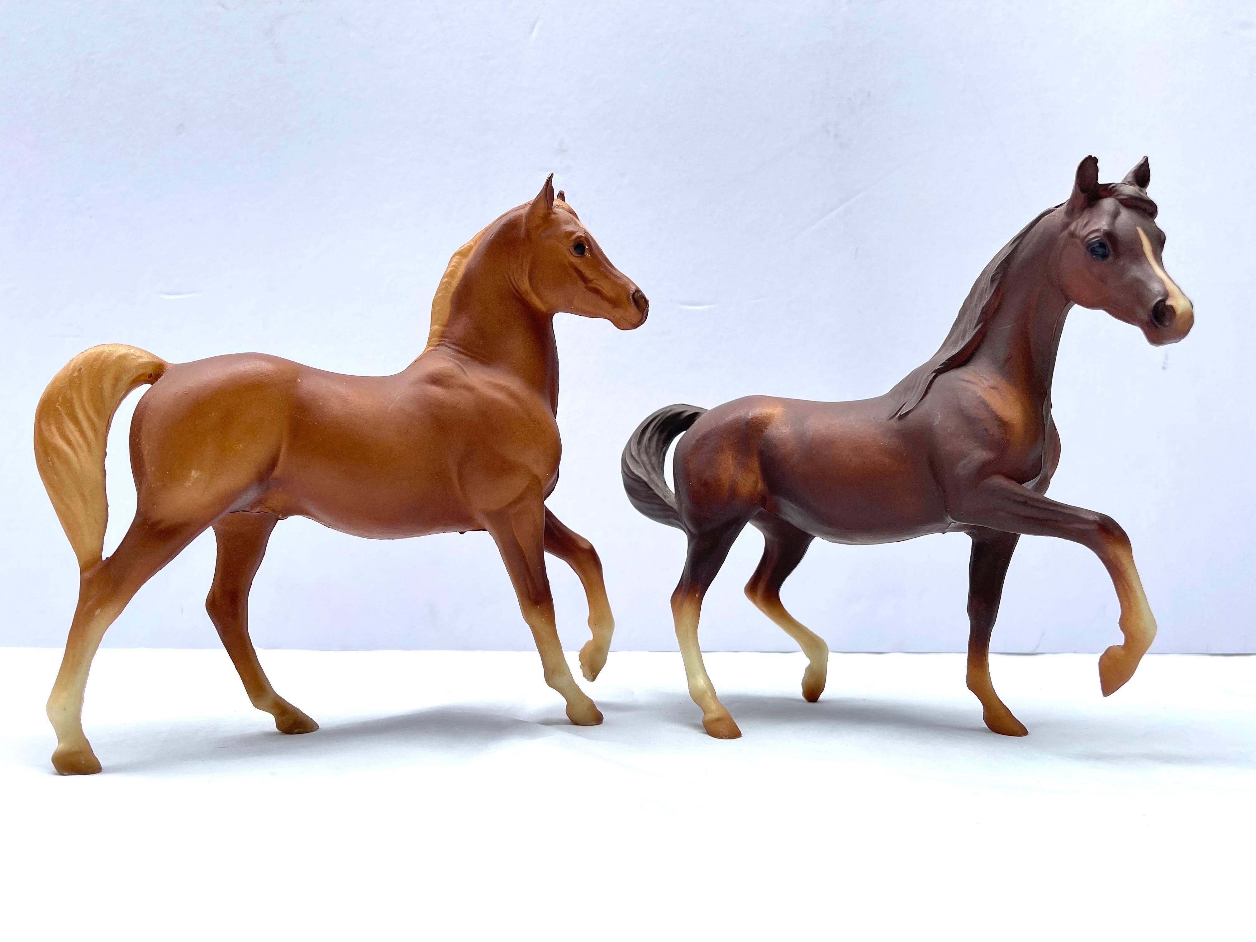 Plastic Set of Seven Vintage Medium Sized Breyer Horses (Box 2) For Sale