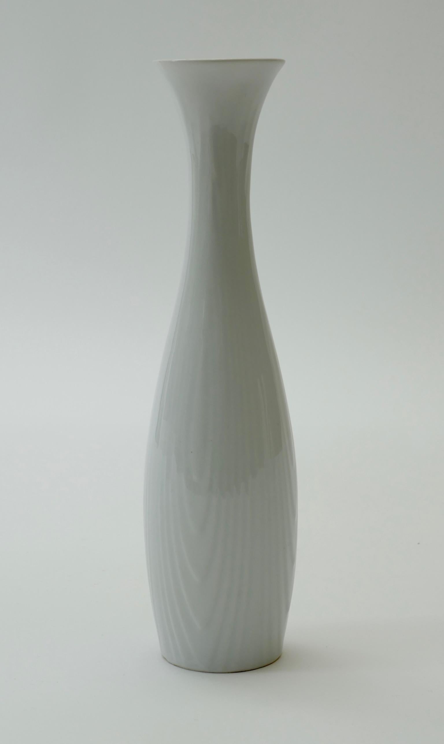 Late 20th Century Set of Seven White Porcelain Vases, Germany,  1970s