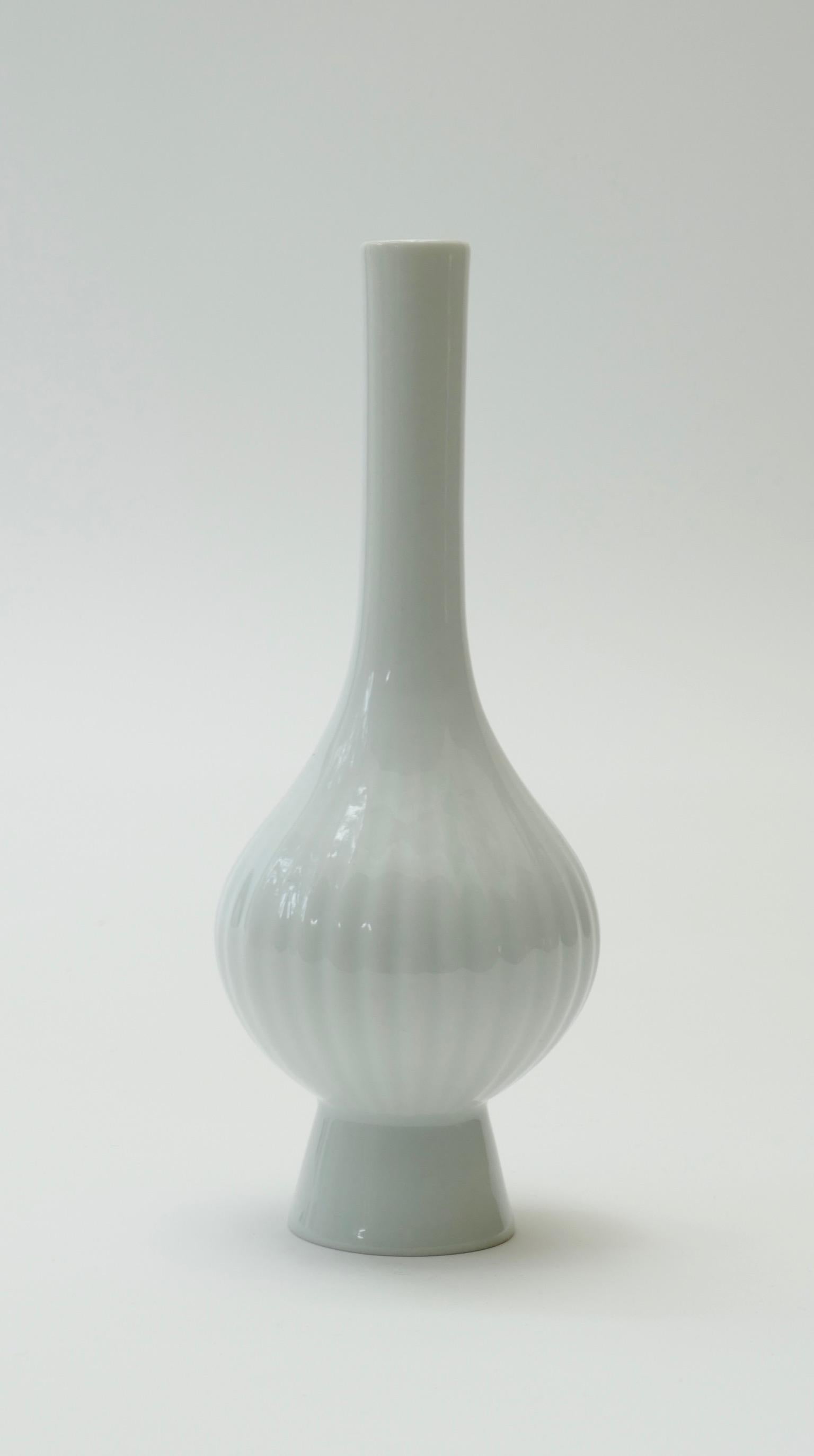 Set of Seven White Porcelain Vases, Germany,  1970s 2