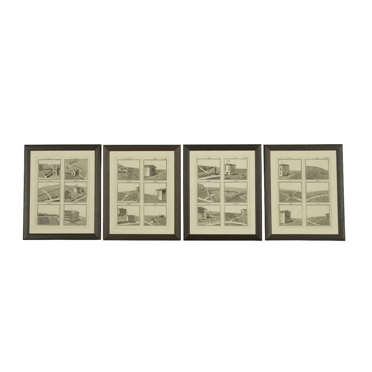 Iron Set of Seventeen Framed Giovanni Donegani Engravings For Sale