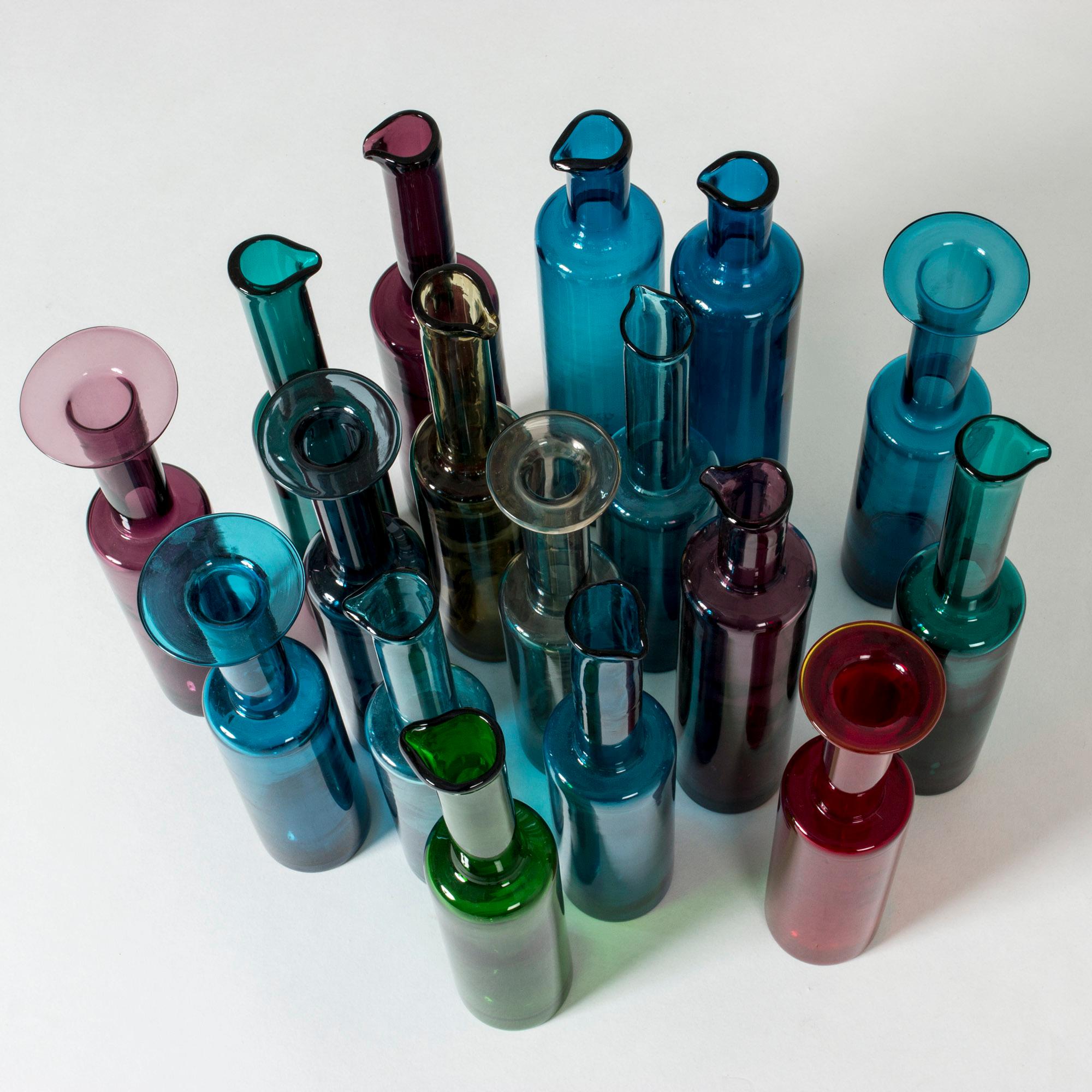 Set of Seventeen Glass Bottles by Nanny Still 4