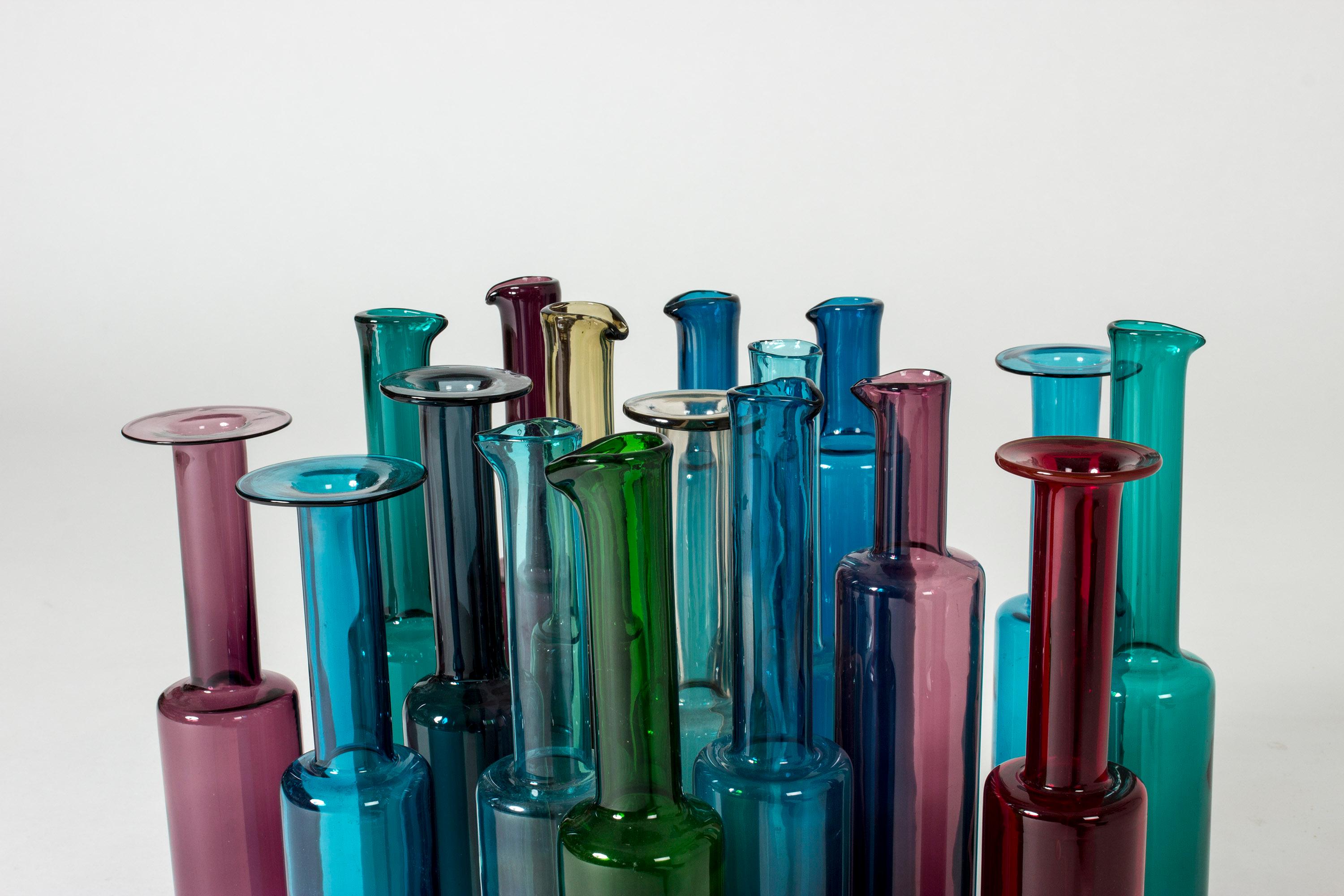 Set of Seventeen Glass Bottles by Nanny Still 1