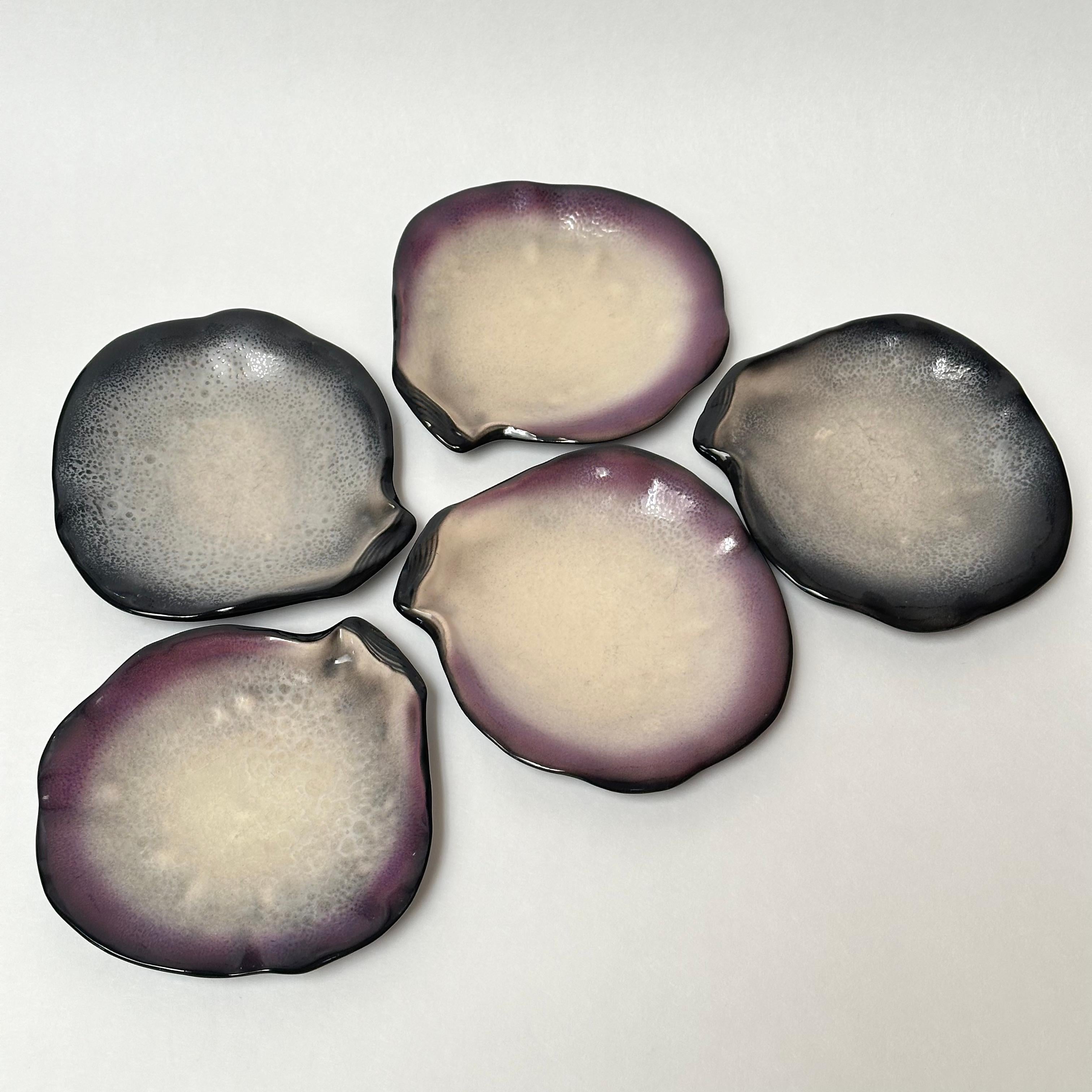 Renaissance Set of Shell-Shaped Dishes, Pol Chambost,  France 1952 For Sale
