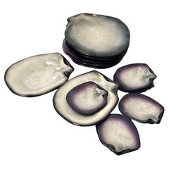 Set aus Muschelförmigem Geschirr, Pol Chambost,  Frankreich 1952